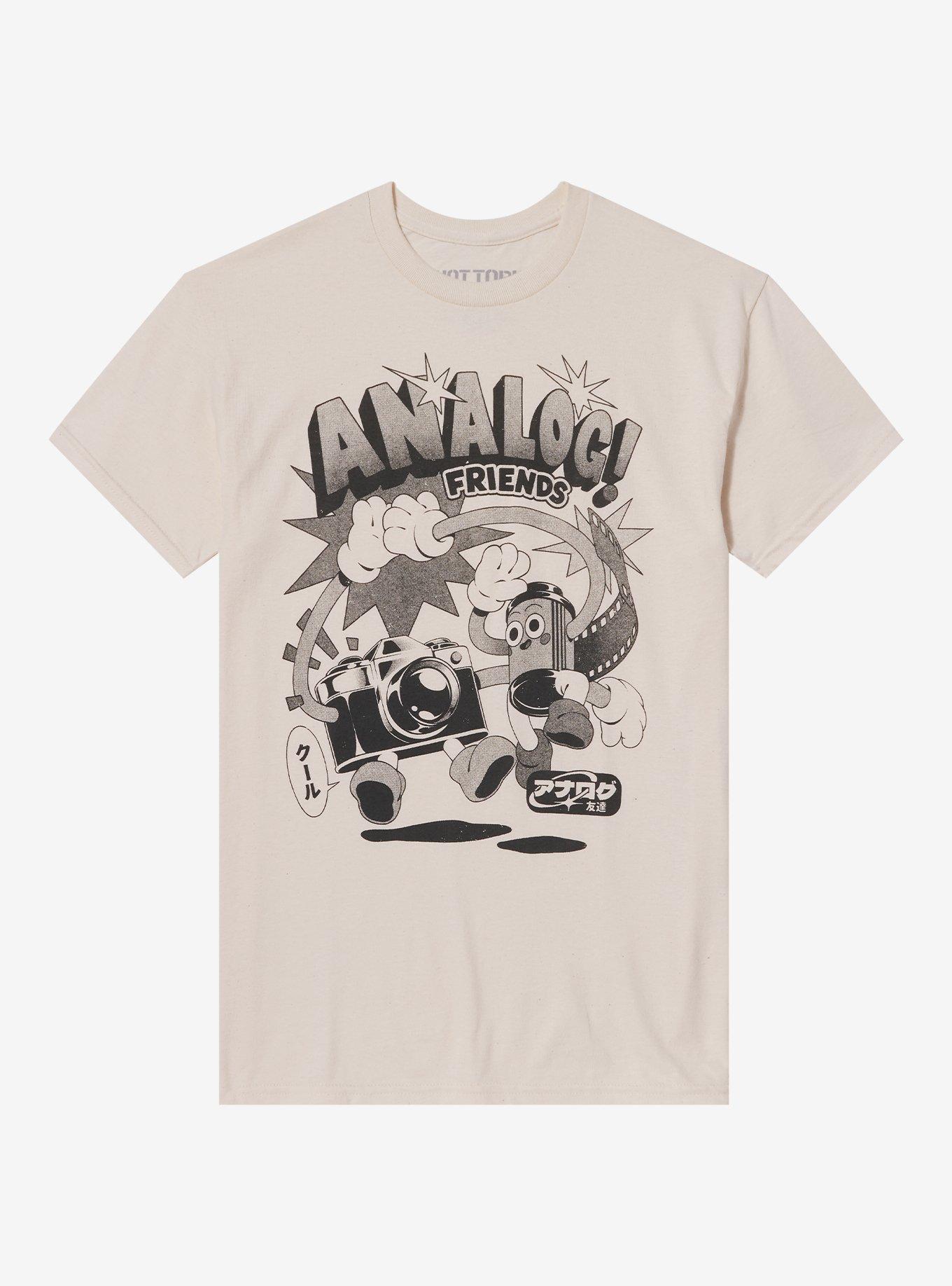 Analog Friends Film & Camera T-Shirt By Ilustrata, PUTTY, hi-res