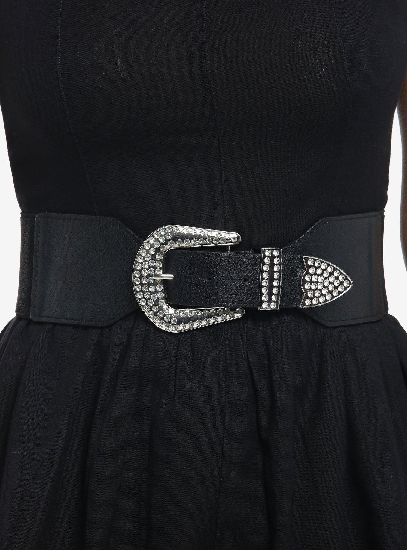 Western Rhinestone Wide Belt, , hi-res