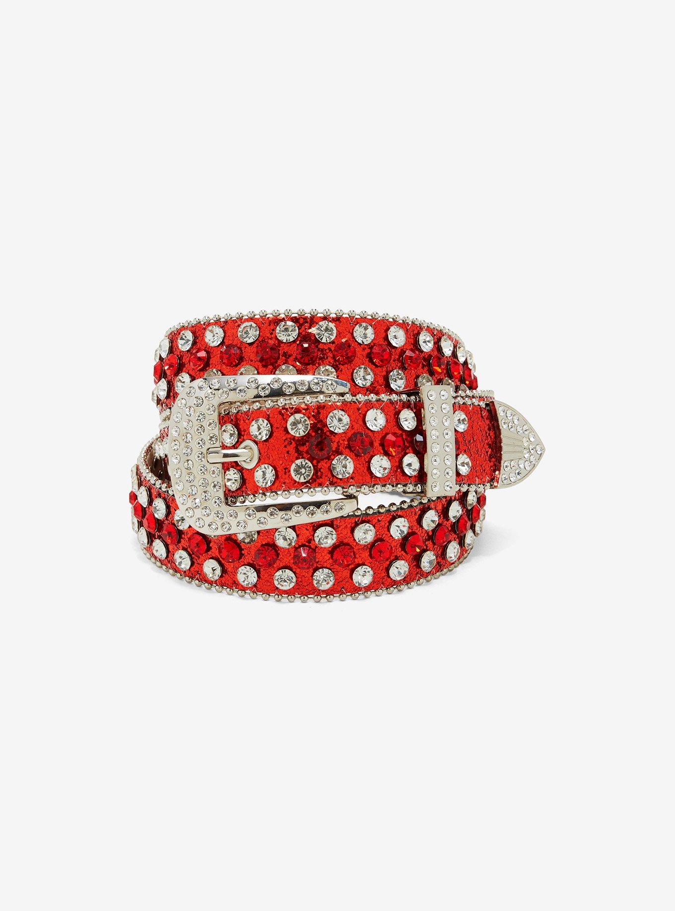 Red Bling Western Belt, , hi-res