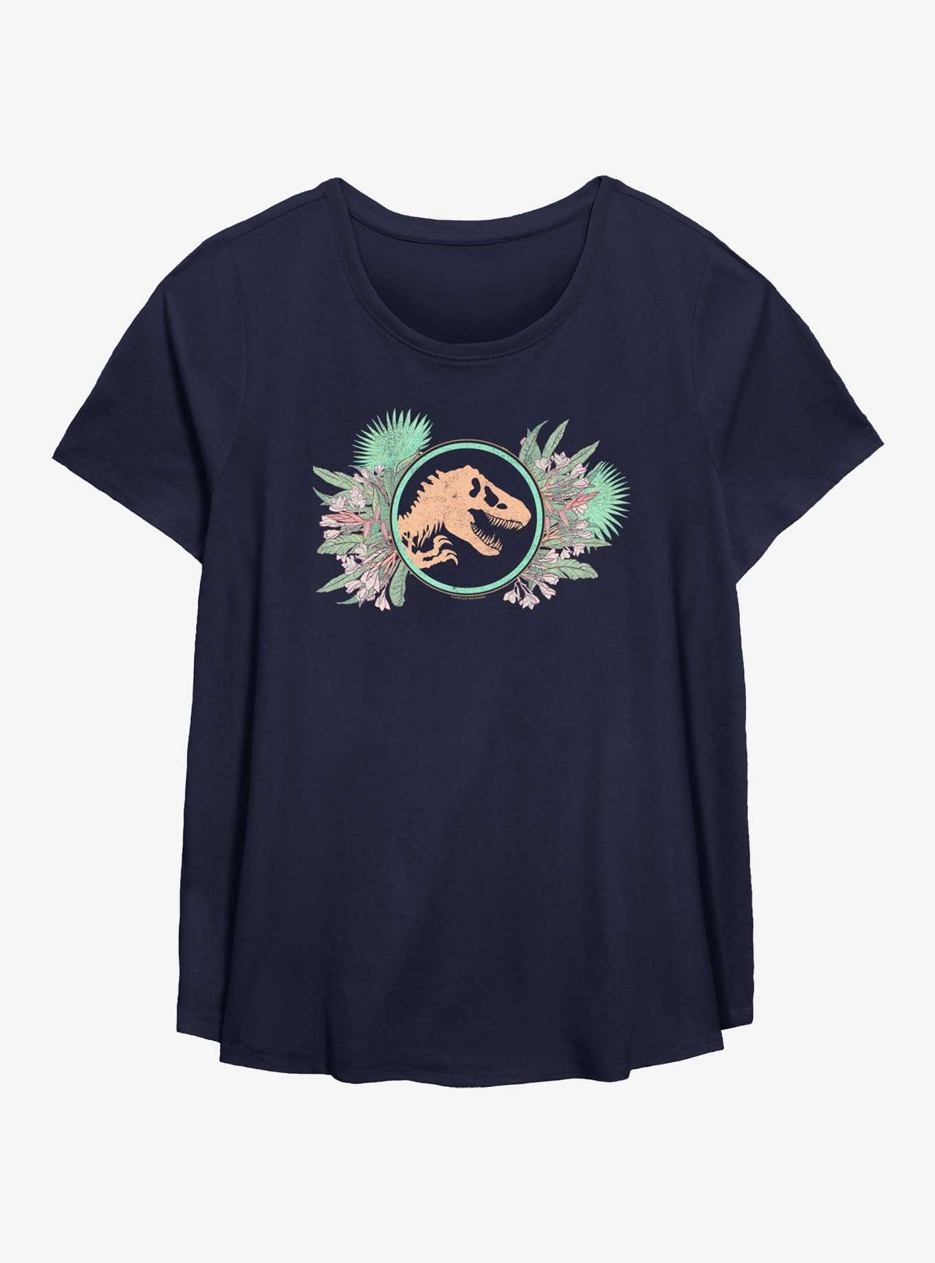 Jurassic Park Floral Burst Girls T-Shirt Plus Size, , hi-res