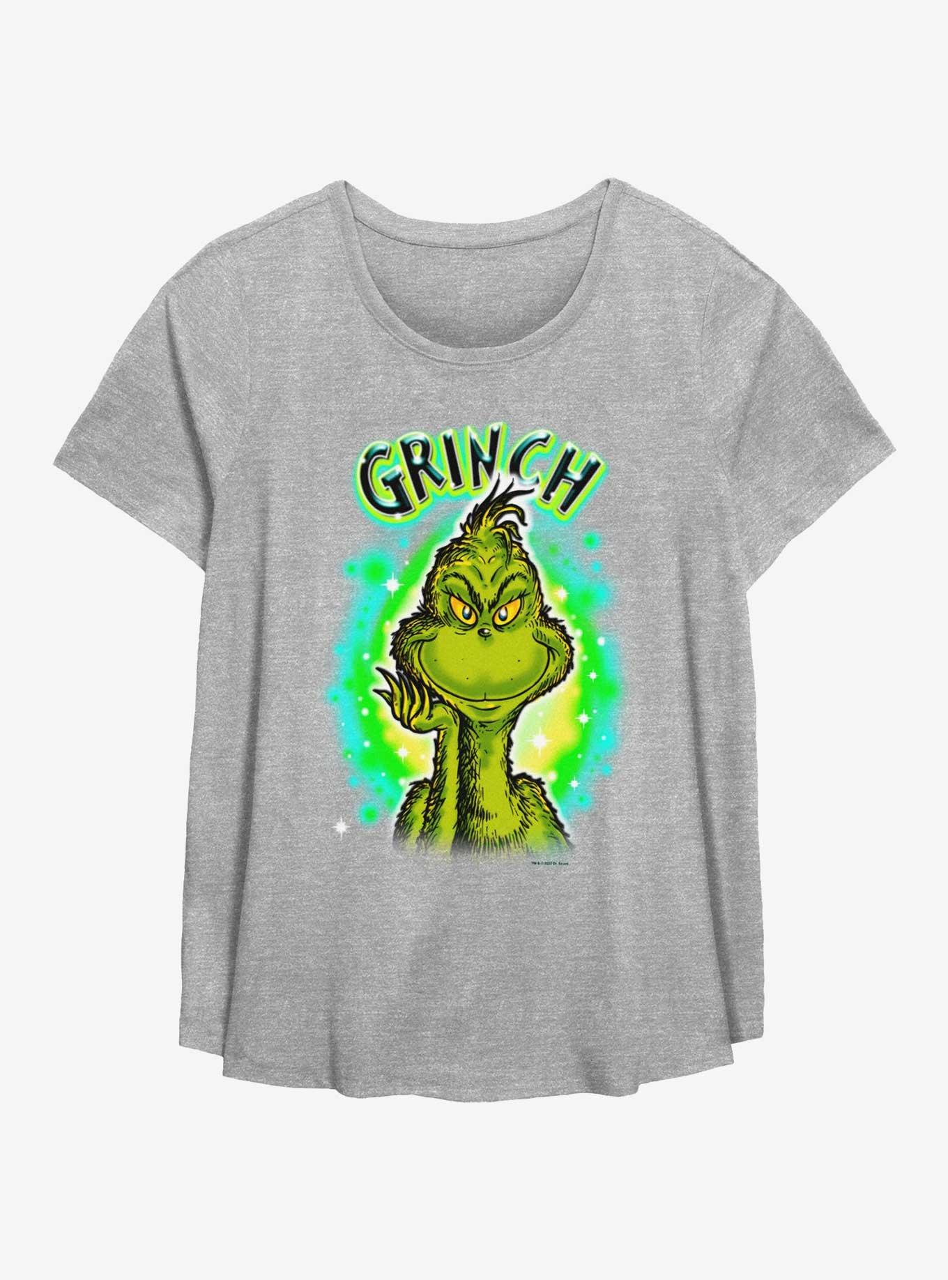 Dr. Seuss Brushy Grinch Girls T-Shirt Plus Size, , hi-res