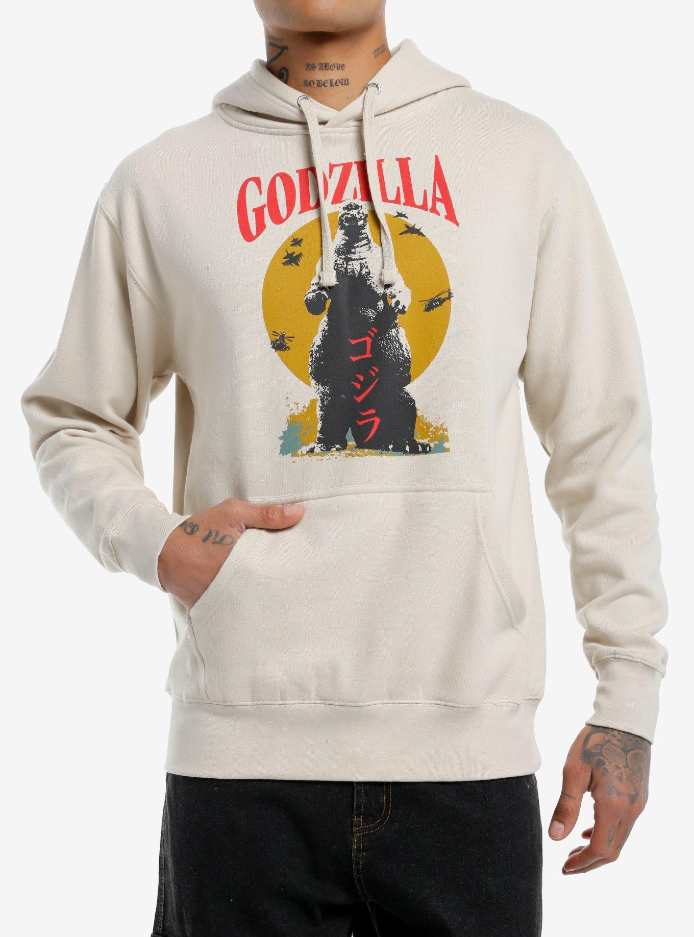 Godzilla Beige Hoodie, , hi-res