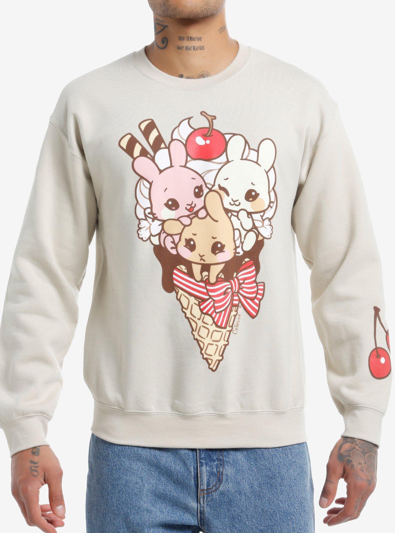 Bunny Ice Cream Sweatshirt By Little Celesse, , hi-res