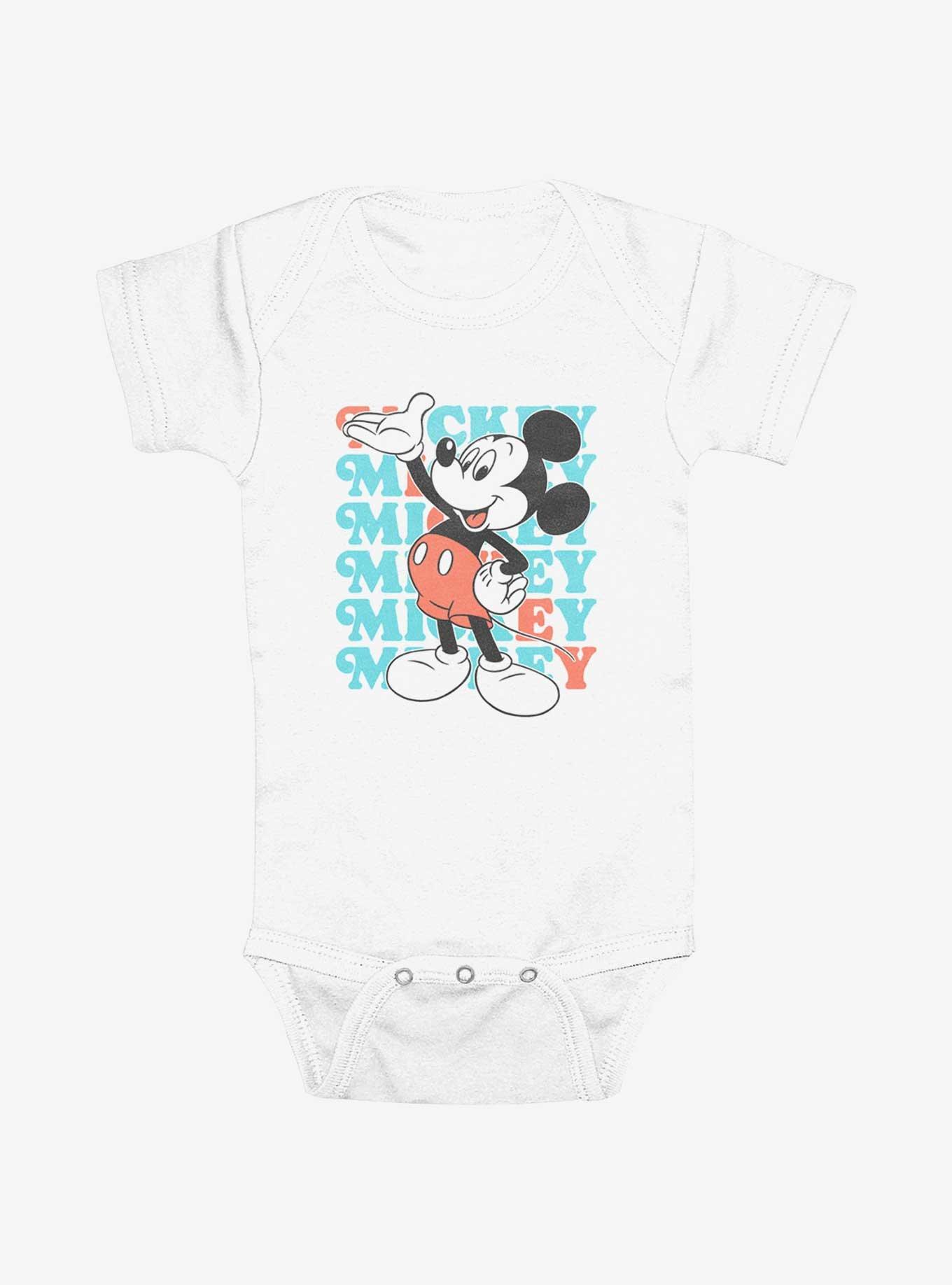 Disney Mickey Mouse Classic Mickey Name Stack Infant Bodysuit, , hi-res