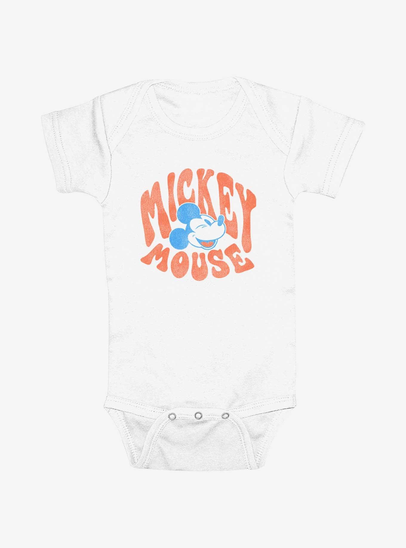 Disney Mickey Mouse Groovy Name Infant Bodysuit, , hi-res