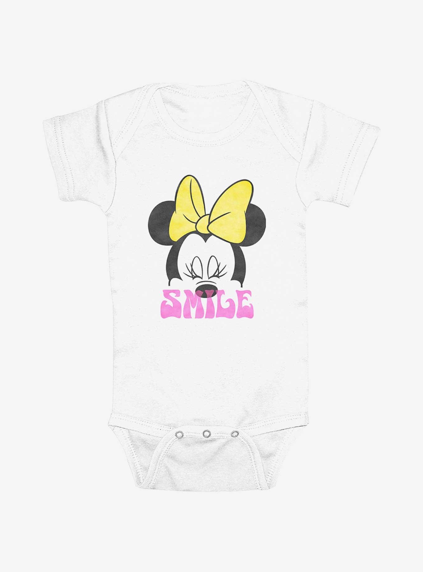 Disney Minnie Mouse Smile Bow Infant Bodysuit, , hi-res