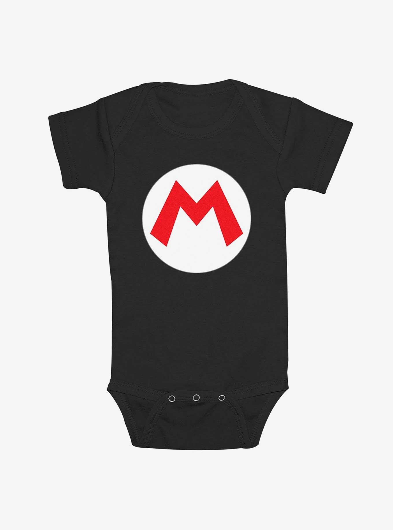 Nintendo Mario Icon Infant Bodysuit, BLACK, hi-res