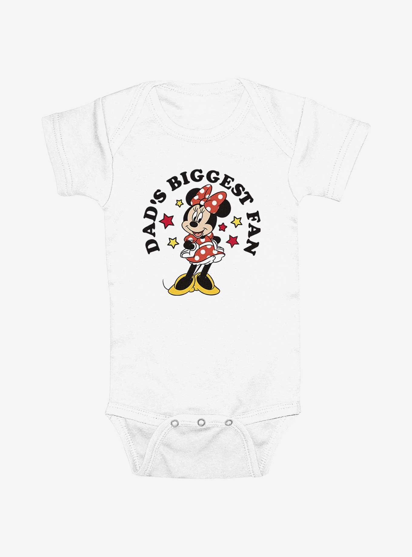 Disney Minnie Mouse Dads Biggest Fan Stars Infant Bodysuit