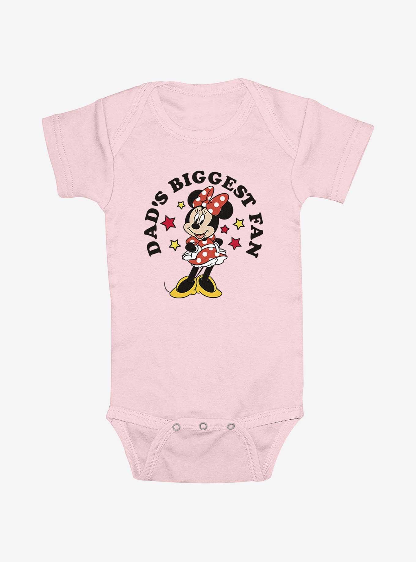 Disney Minnie Mouse Dads Biggest Fan Stars Infant Bodysuit, , hi-res