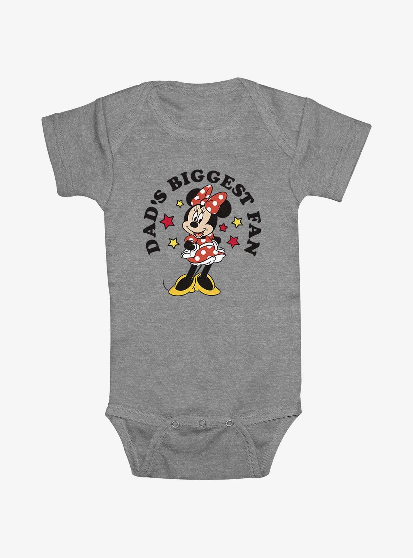 Disney Minnie Mouse Dads Biggest Fan Stars Infant Bodysuit, , hi-res