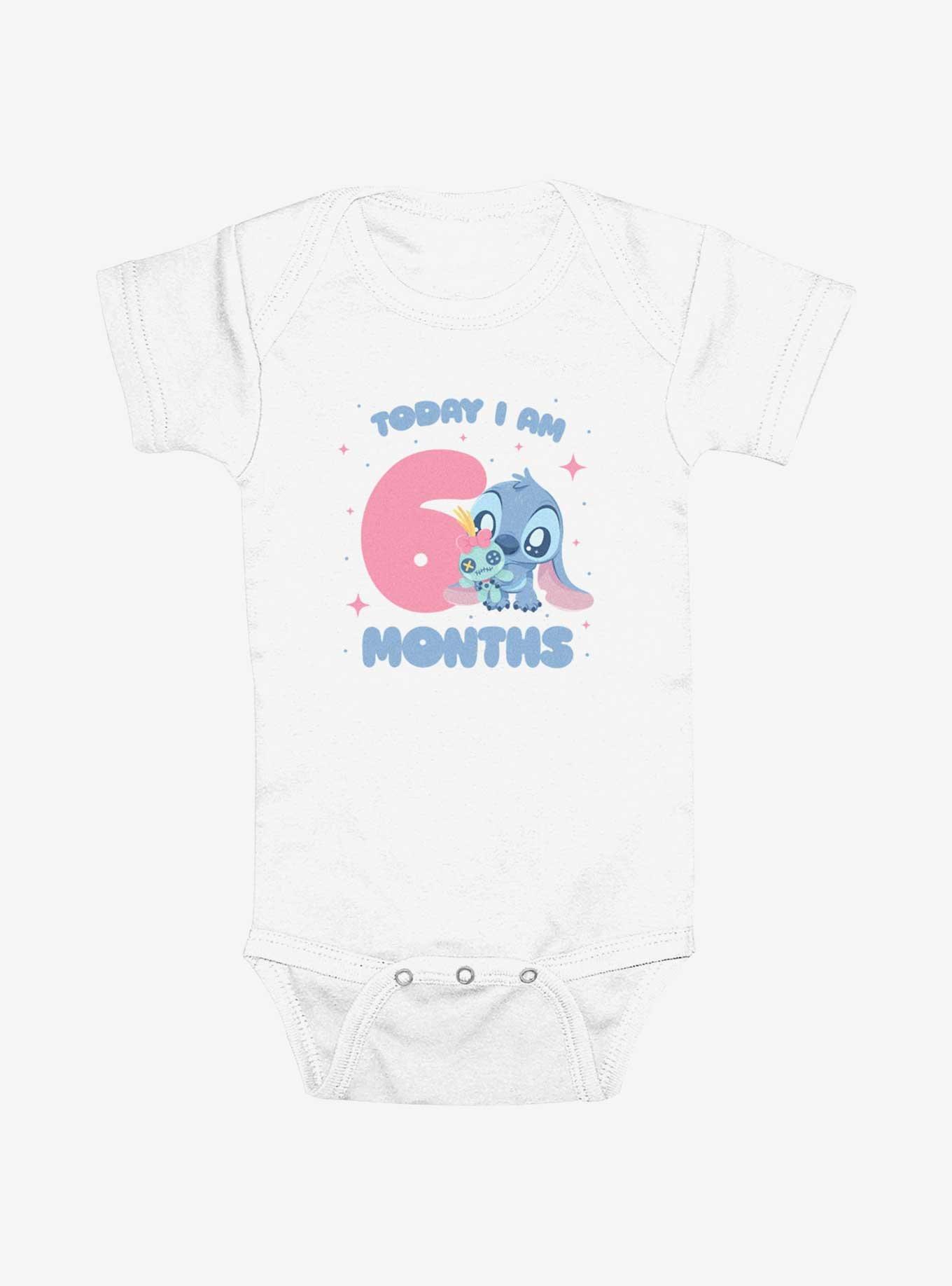 Disney Lilo & Stich Six Months Stitch Infant Bodysuit, WHITE, hi-res