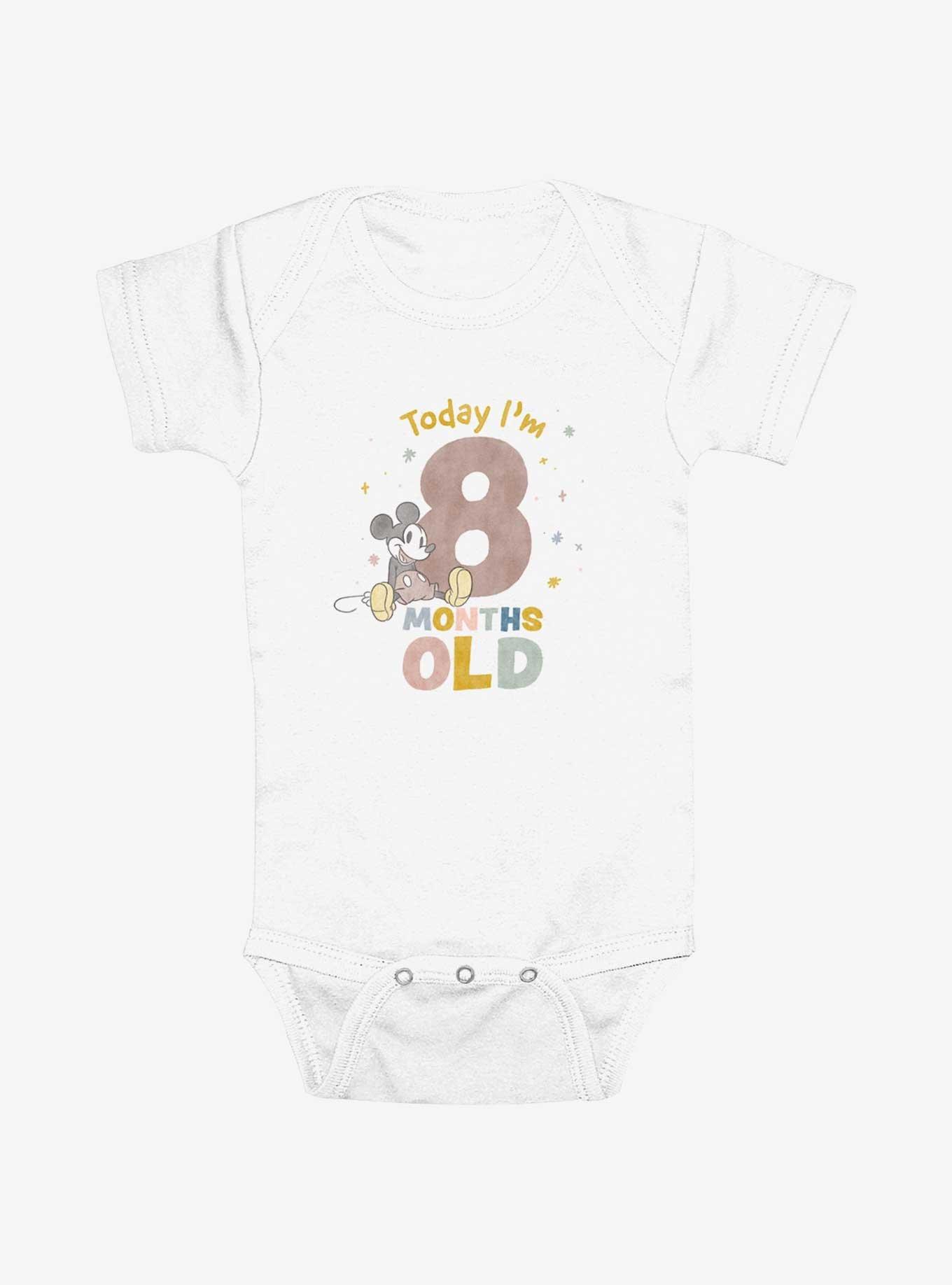 Disney Mickey Mouse Eight Months Mickey Infant Bodysuit, WHITE, hi-res