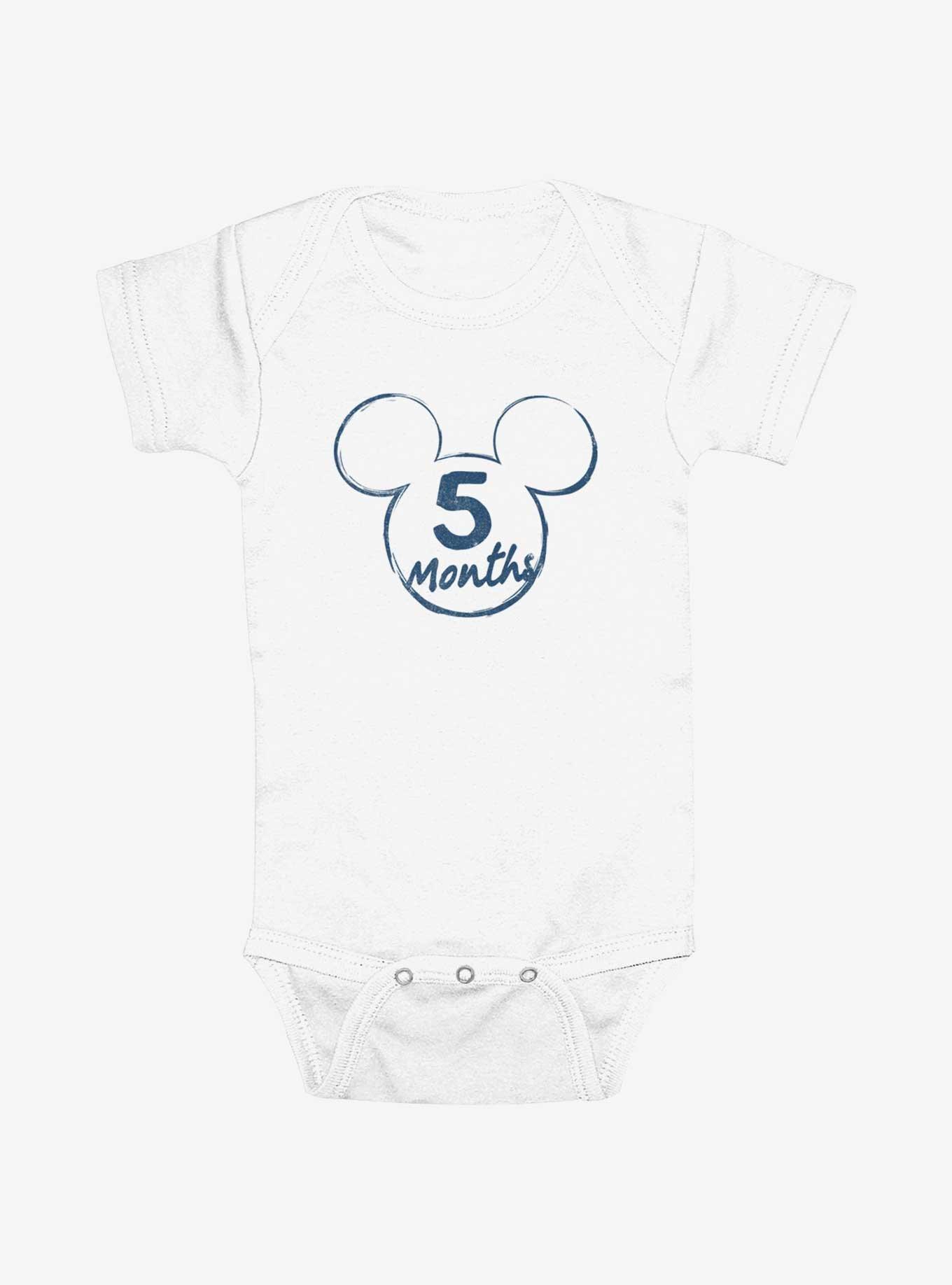 Disney Mickey Mouse Ears 5 Months Infant Bodysuit, WHITE, hi-res