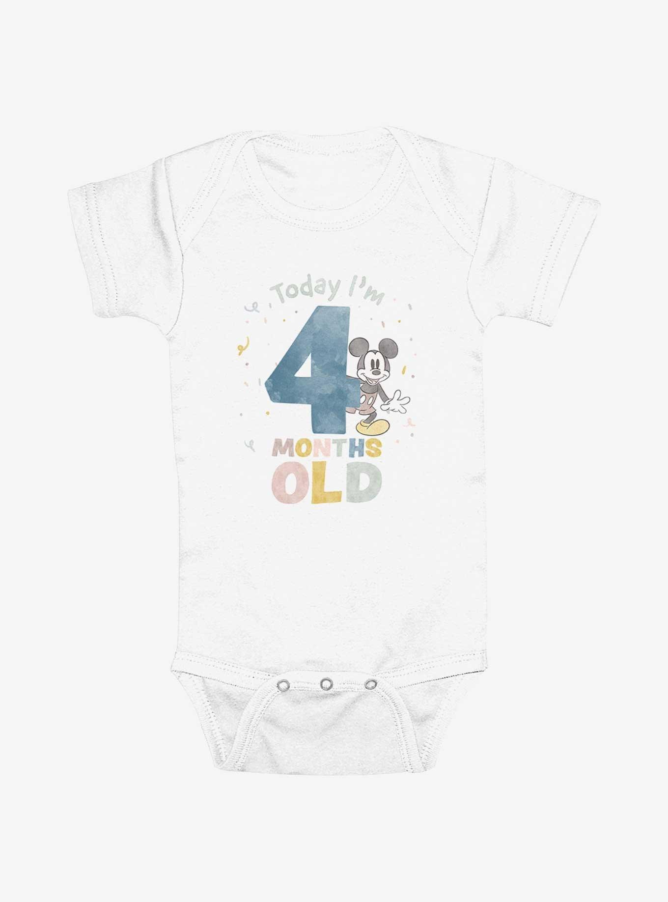 Disney Mickey Mouse Today Im 4 Months Old Infant Bodysuit, , hi-res