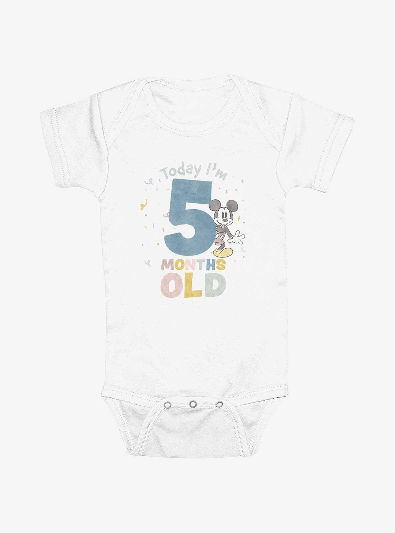 Disney Mickey Mouse Today Im 5 Months Old Infant Bodysuit