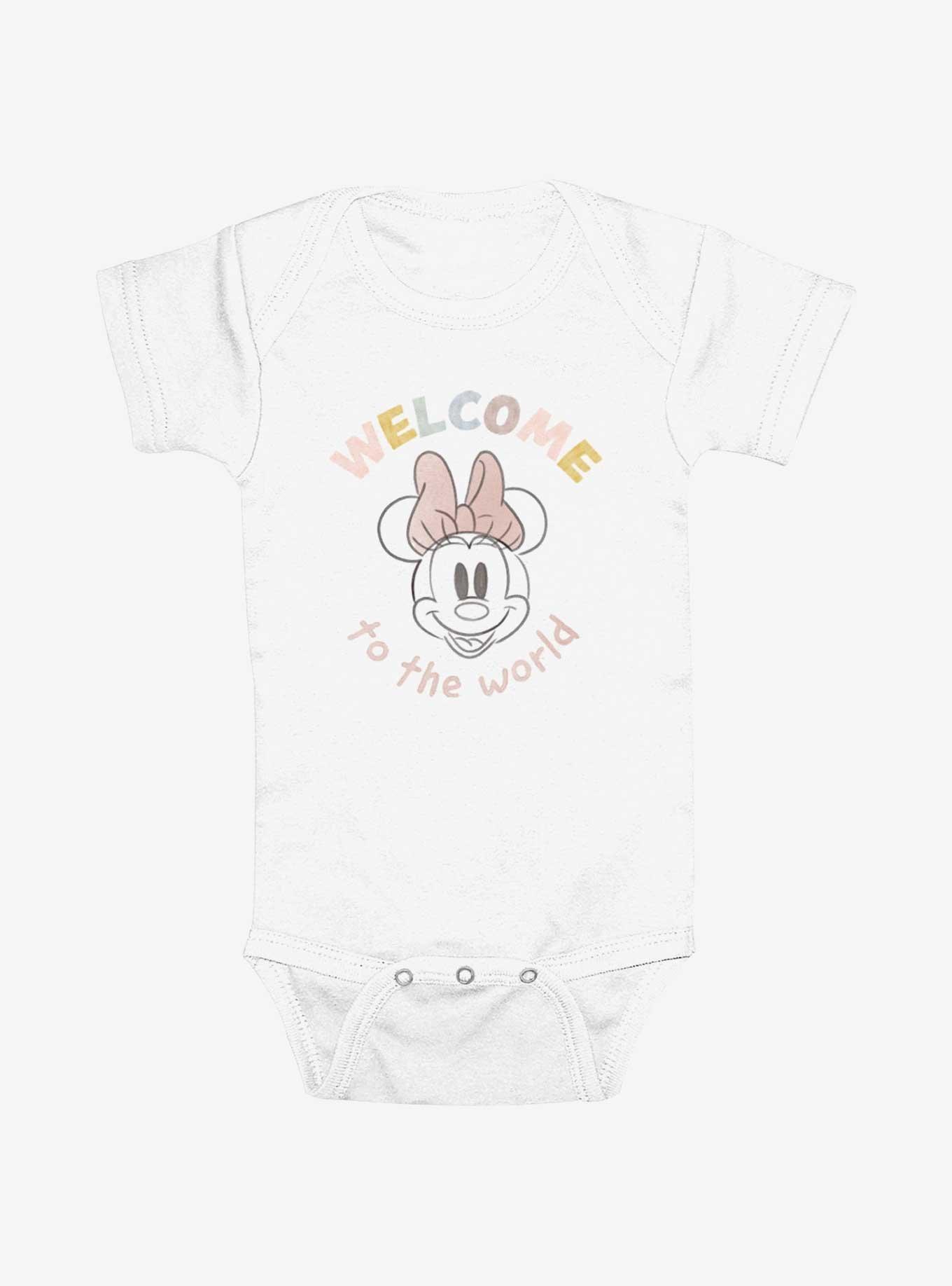 Disney Minnie Mouse Welcome To The World Infant Bodysuit, , hi-res