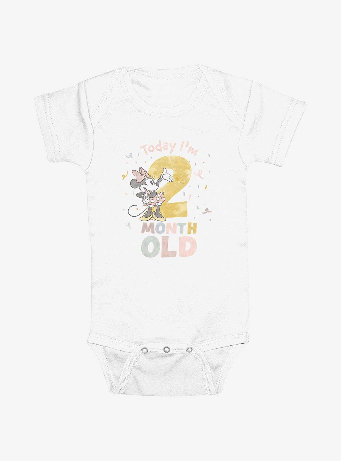 Disney Minnie Mouse Today Im 2 Months Infant Bodysuit, , hi-res