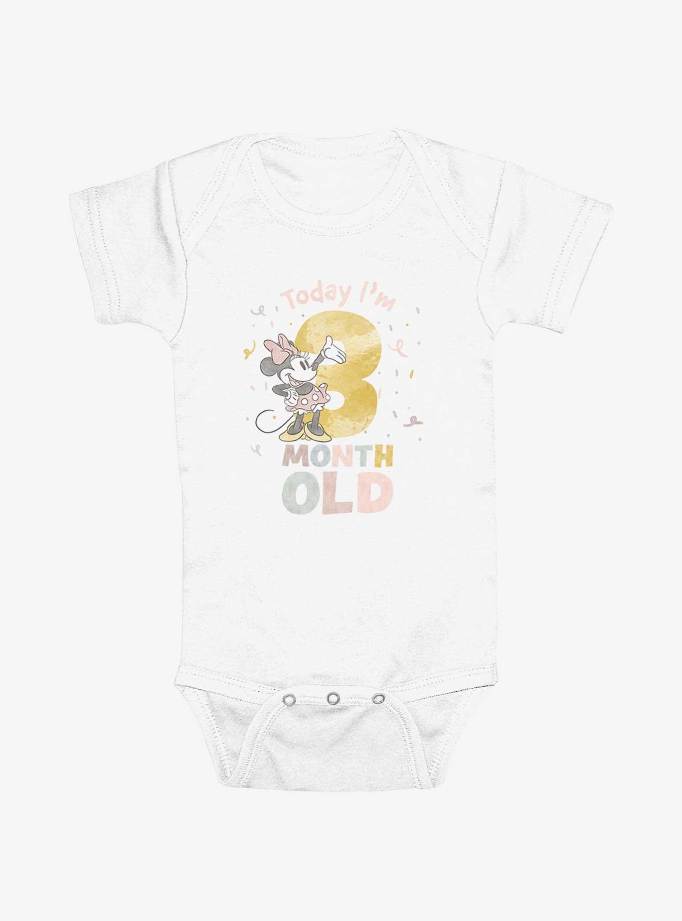 Disney Minnie Mouse Today Im 3 Months Infant Bodysuit, , hi-res
