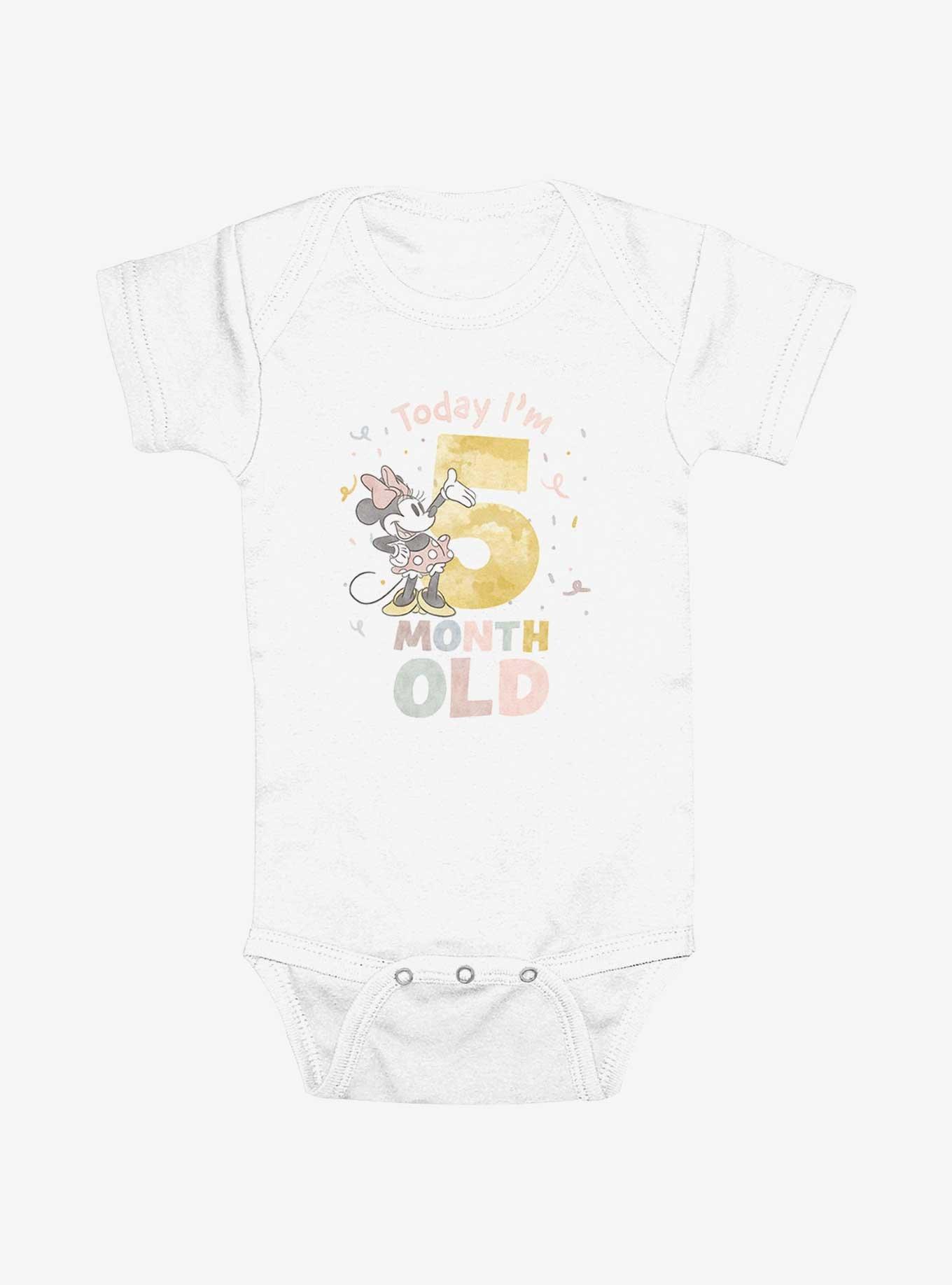 Disney Minnie Mouse Today Im 5 Months Infant Bodysuit, , hi-res