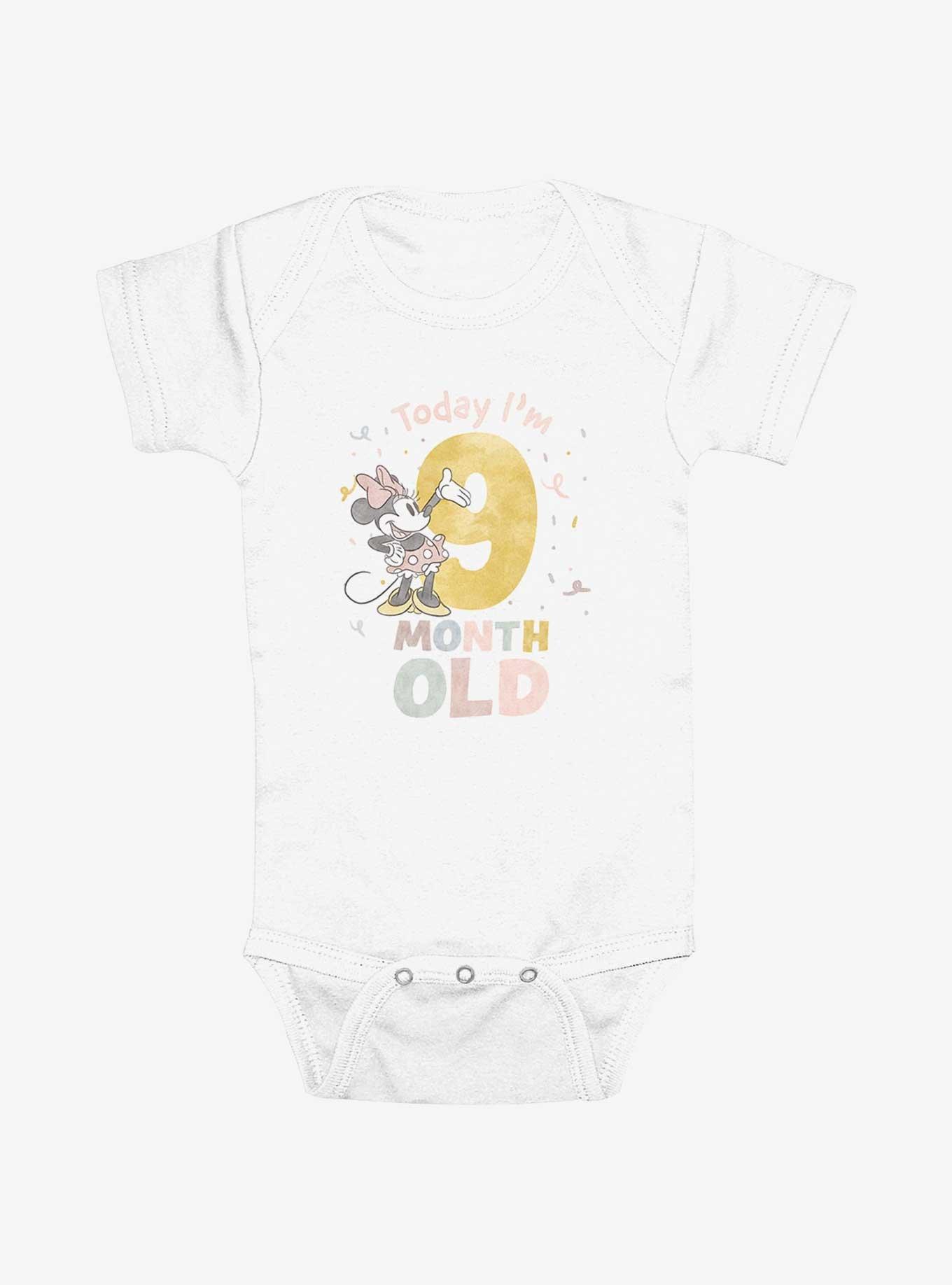 Disney Minnie Mouse Today Im 9 Months Infant Bodysuit, , hi-res