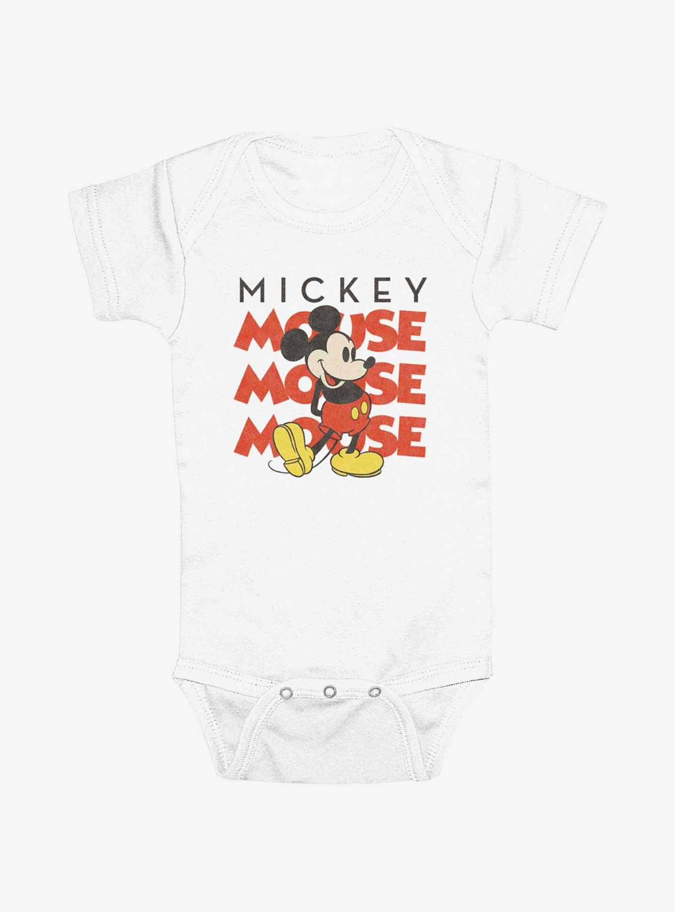 Disney Mickey Mouse Classic Name Stack Infant Bodysuit, , hi-res