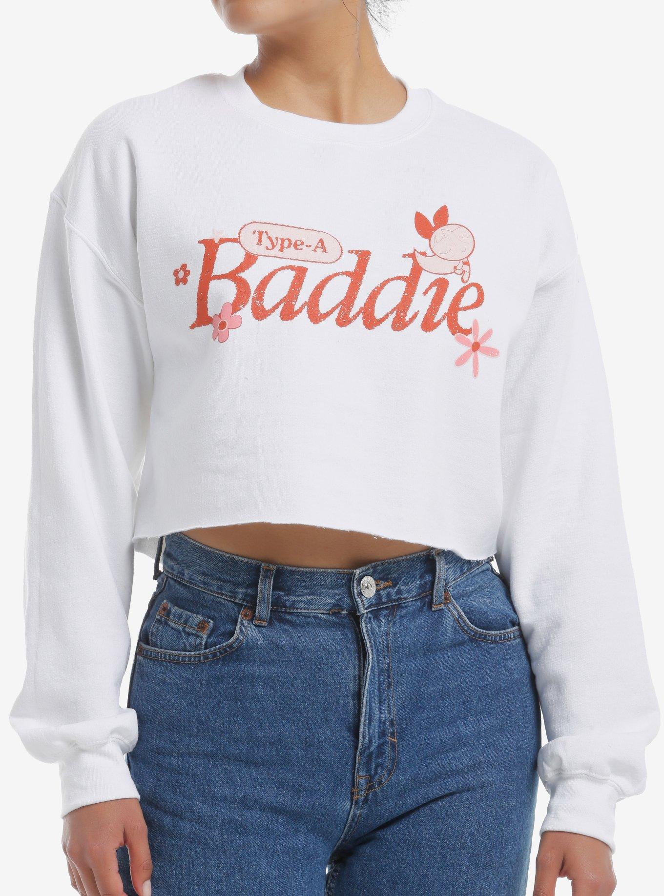 The Powerpuff Girls Blossom Type-A Baddie Girls Crop Sweatshirt, , hi-res