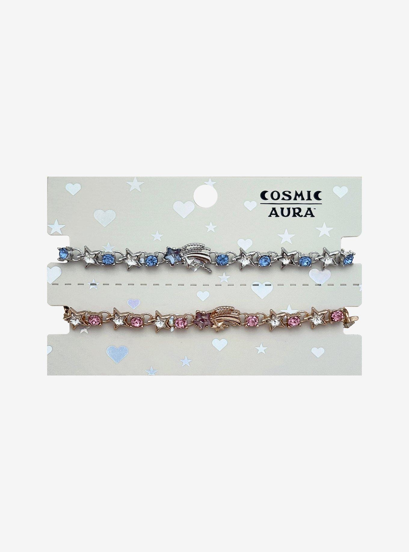 Cosmic Aura Blue & Pink Shooting Star Best Friend Bracelet Set, , hi-res