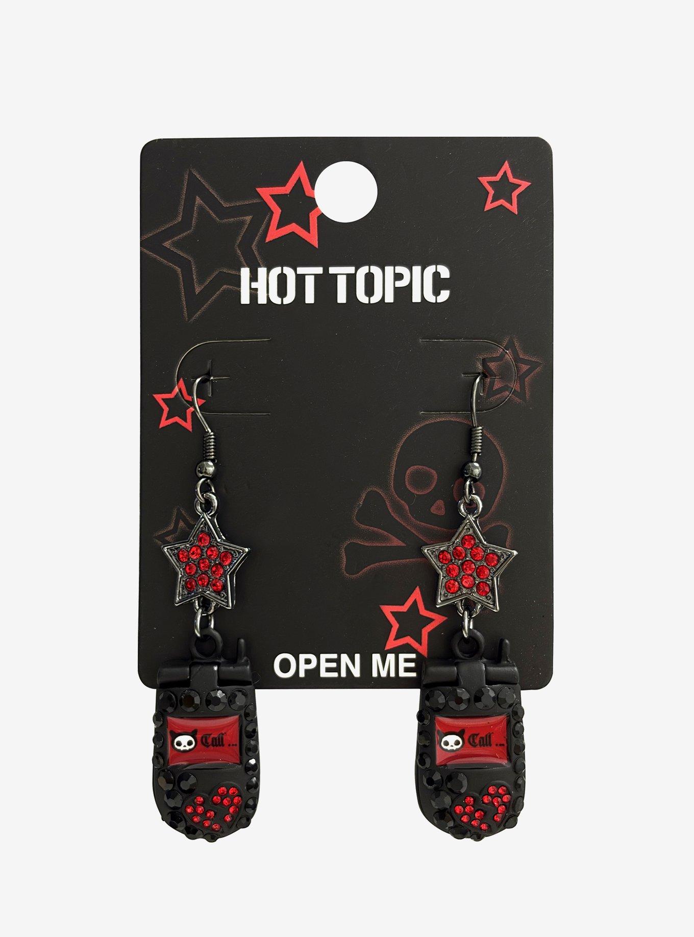 Emo Flip Phone Drop Earrings, , hi-res