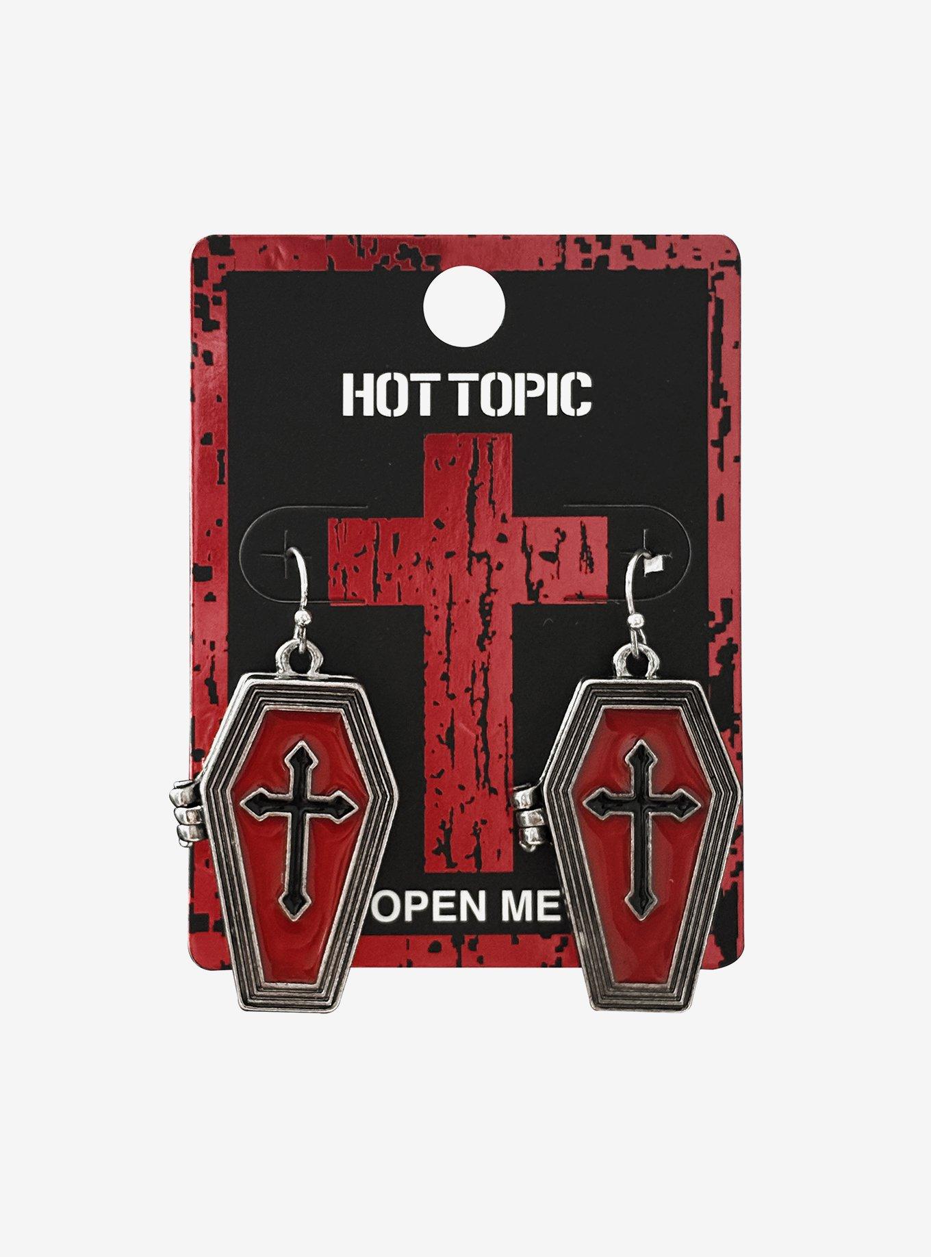 Skeleton Coffin Drop Earrings, , hi-res