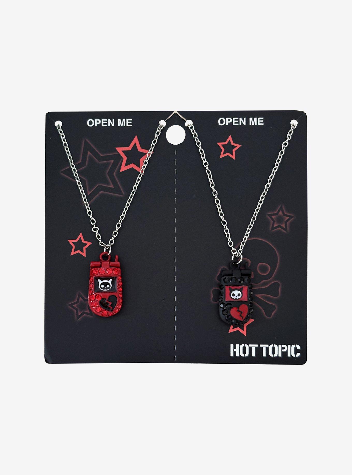 Emo Flip Phone Best Friend Necklace Set, , hi-res