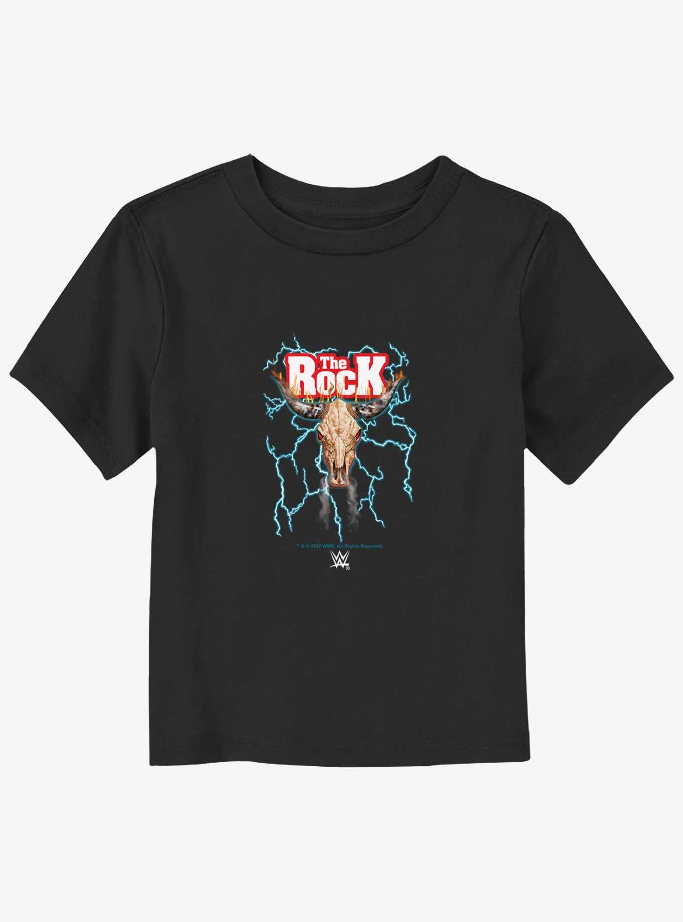 WWE The Rock Bull Skull Toddler T-Shirt, BLACK, hi-res