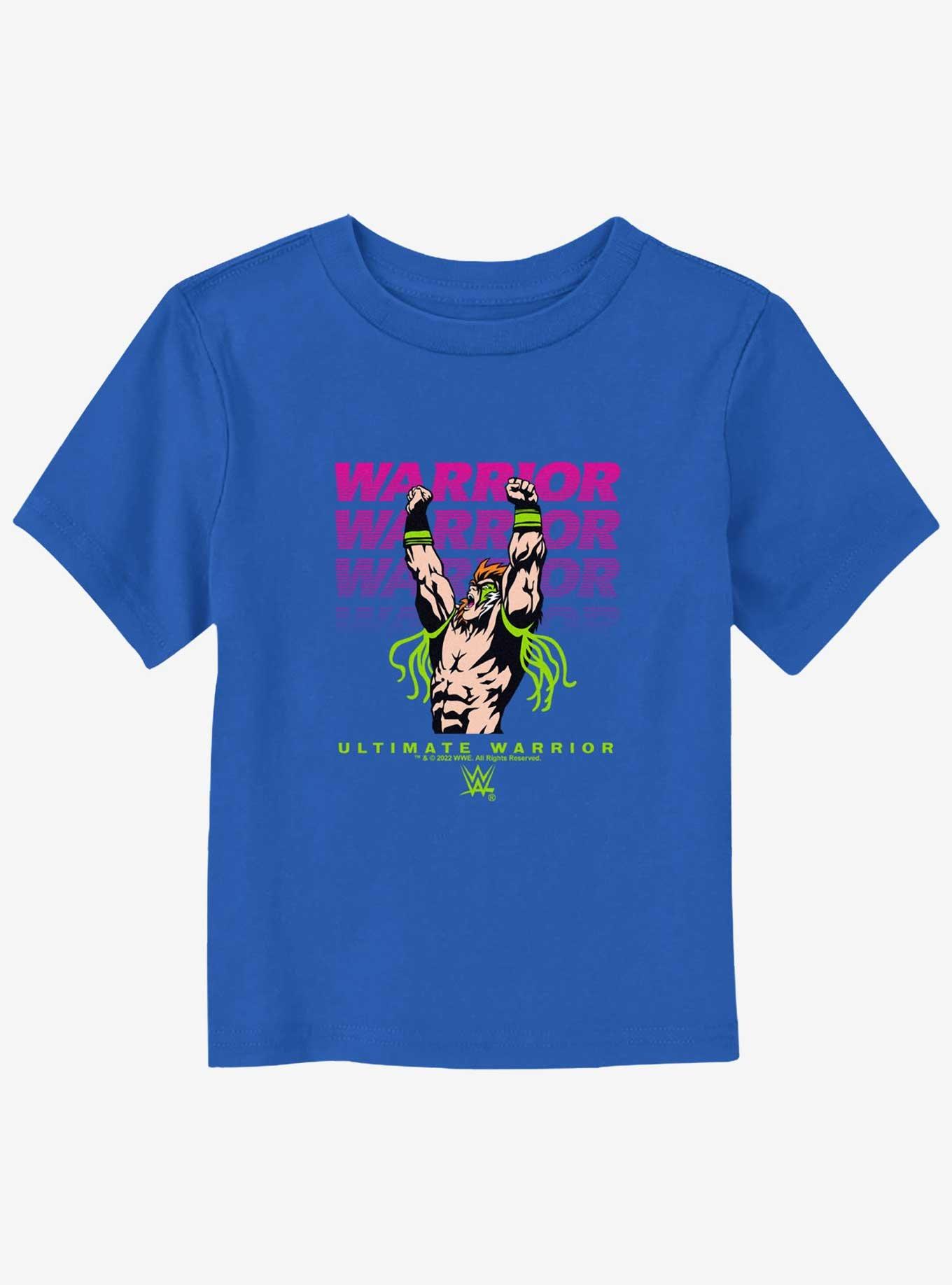 WWE Ultimate Warrior Name Stack Toddler T Shirt BLUE BoxLunch