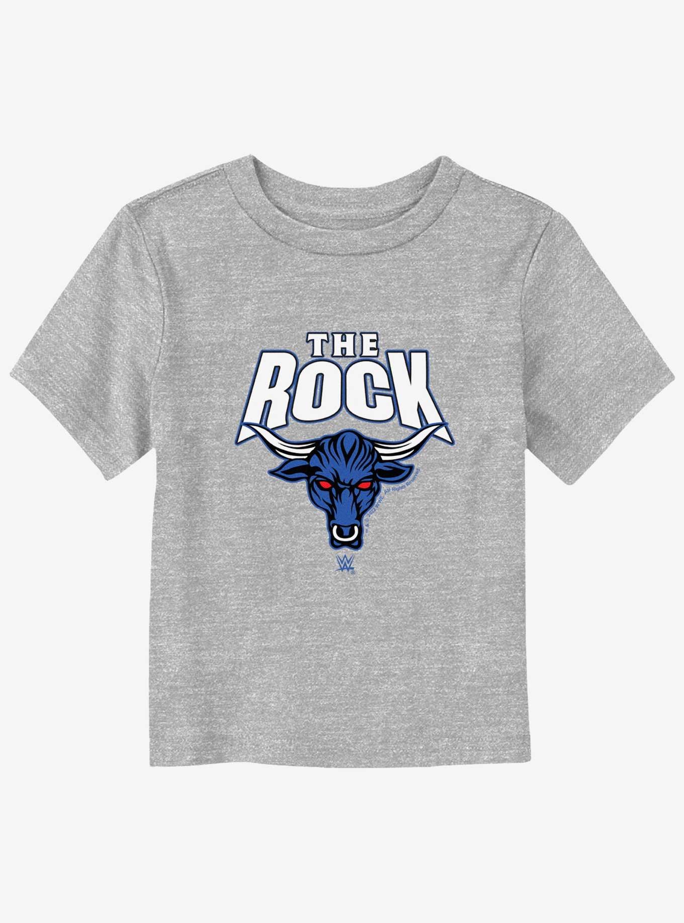 WWE The Rock Logo Toddler T-Shirt, ATH HTR, hi-res