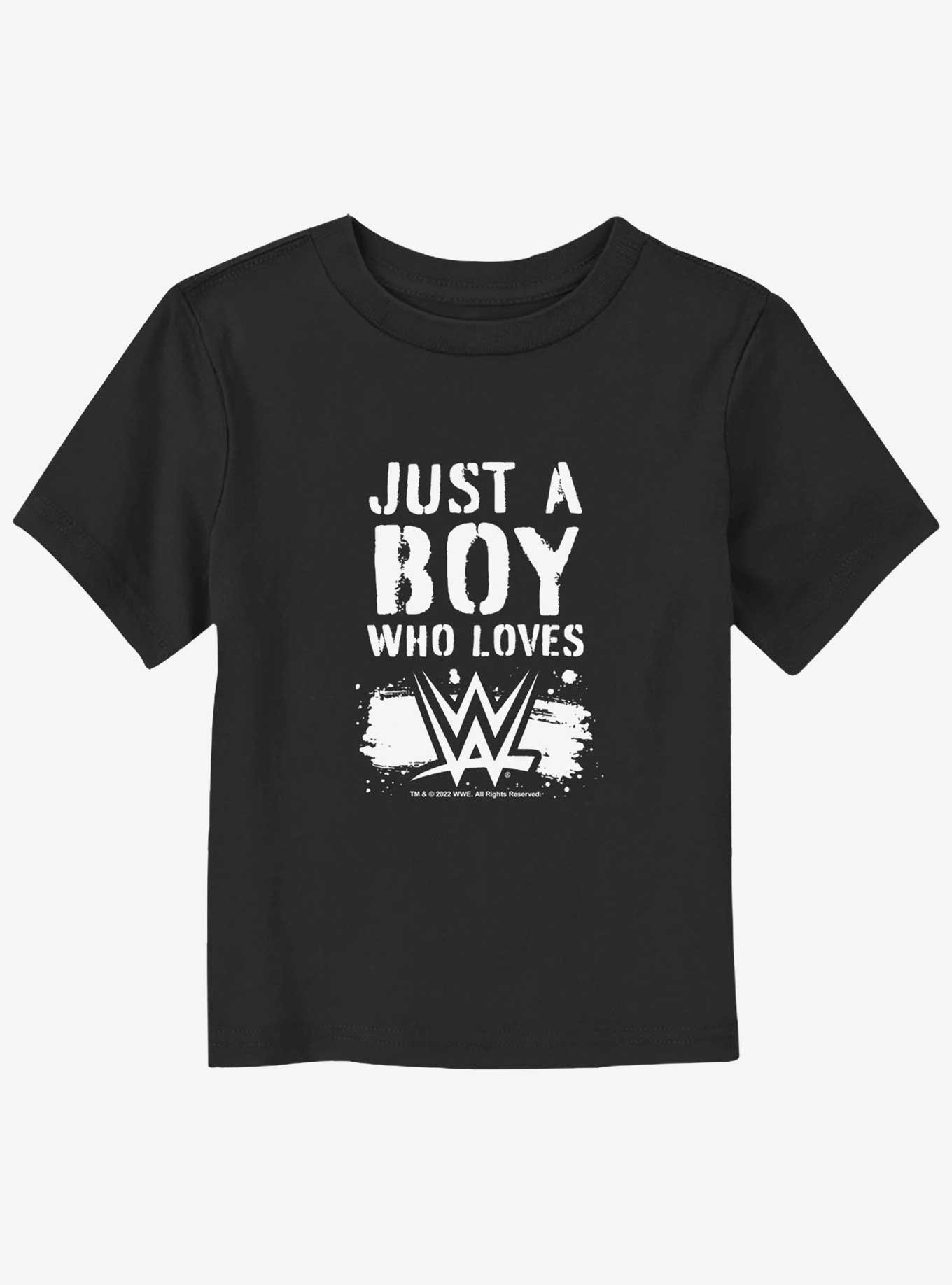 WWE Just A Boy Who Loves WWE Toddler T-Shirt, , hi-res