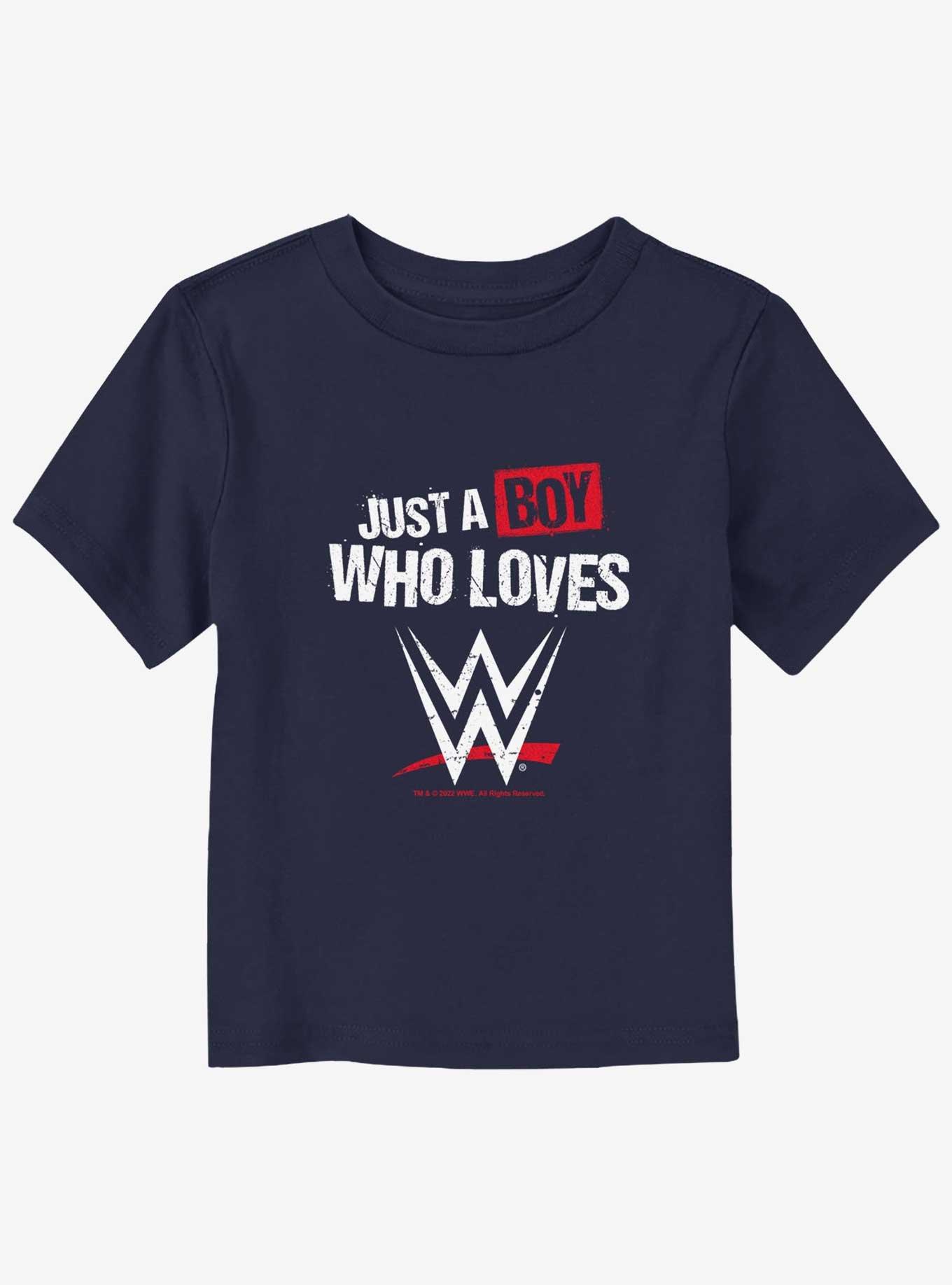 WWE Just A Boy Who Loves WWE Icon Toddler T-Shirt, , hi-res