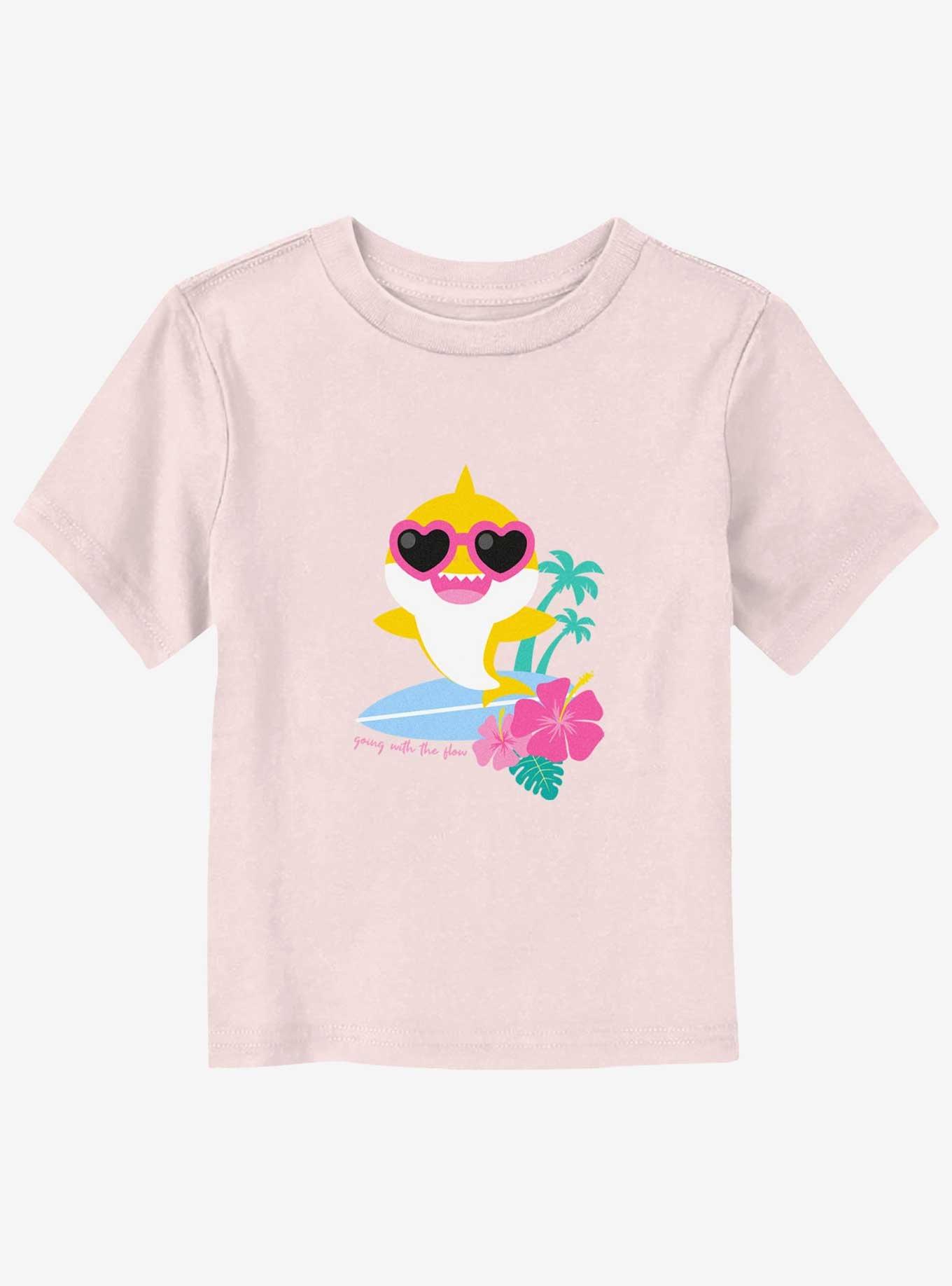 Baby Shark Going With The Flow Vibes Toddler T-Shirt, LIGHT PINK, hi-res
