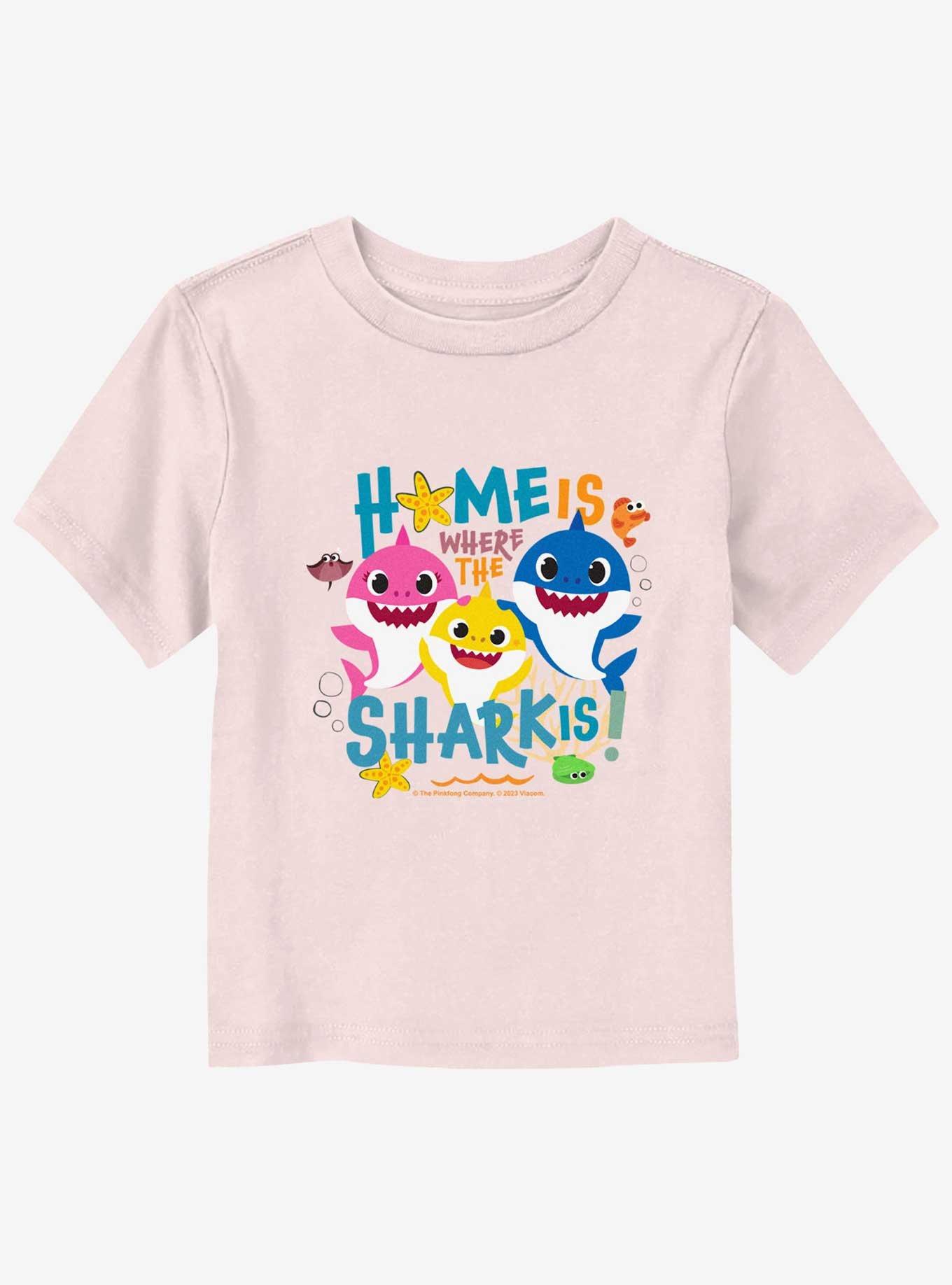 Baby Shark Home Is Where The Shark Is Toddler T-Shirt, LIGHT PINK, hi-res