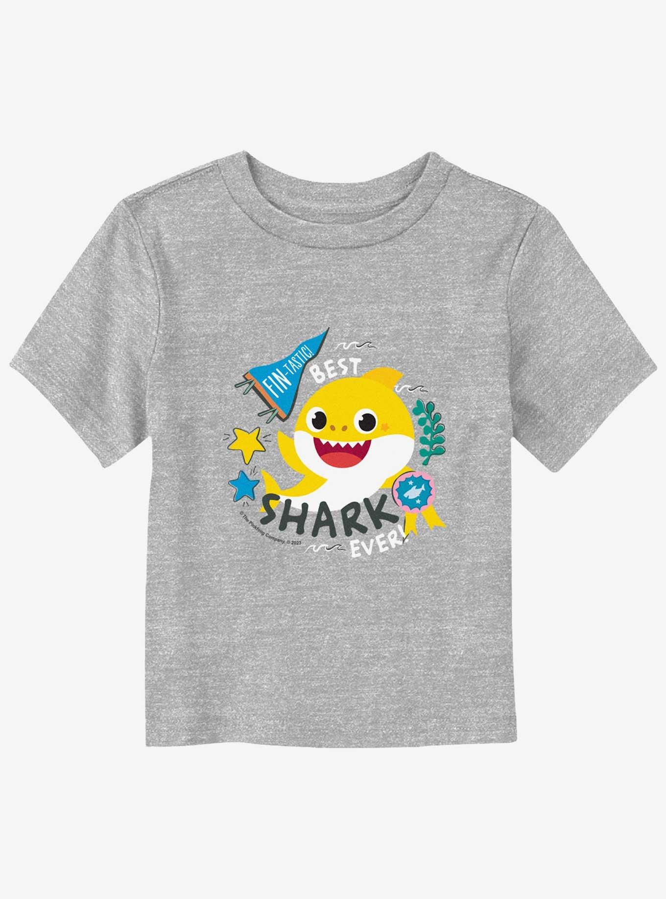 Baby Shark Best Shark Ever Toddler T-Shirt, ATH HTR, hi-res