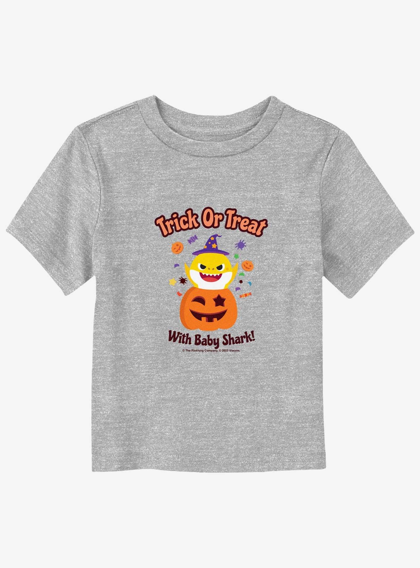 Baby Shark Trick Or Treat With Baby Shark  Toddler T-Shirt, ATH HTR, hi-res