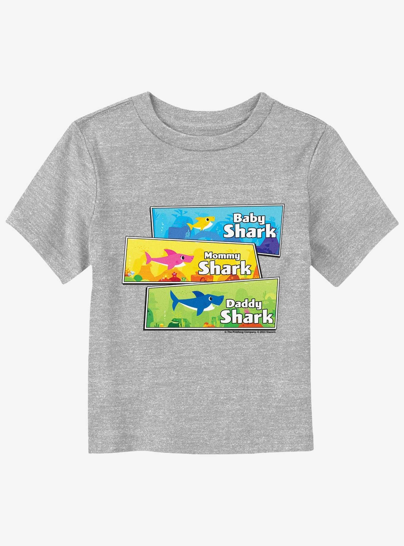 Baby Shark Shark Family Panel Stack Toddler T-Shirt, , hi-res