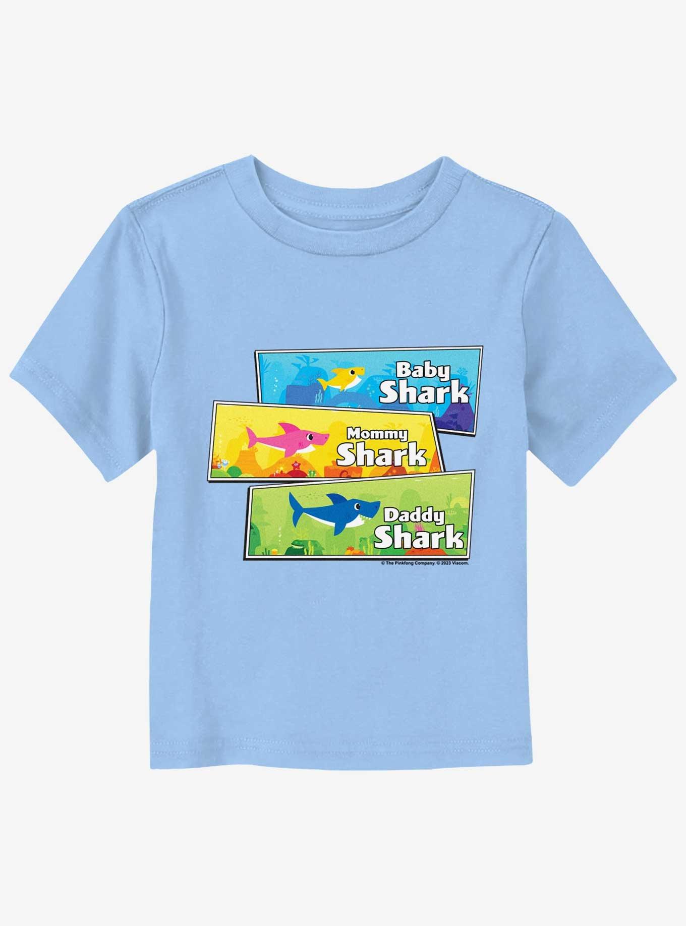 Baby Shark Shark Family Panel Stack Toddler T-Shirt, , hi-res