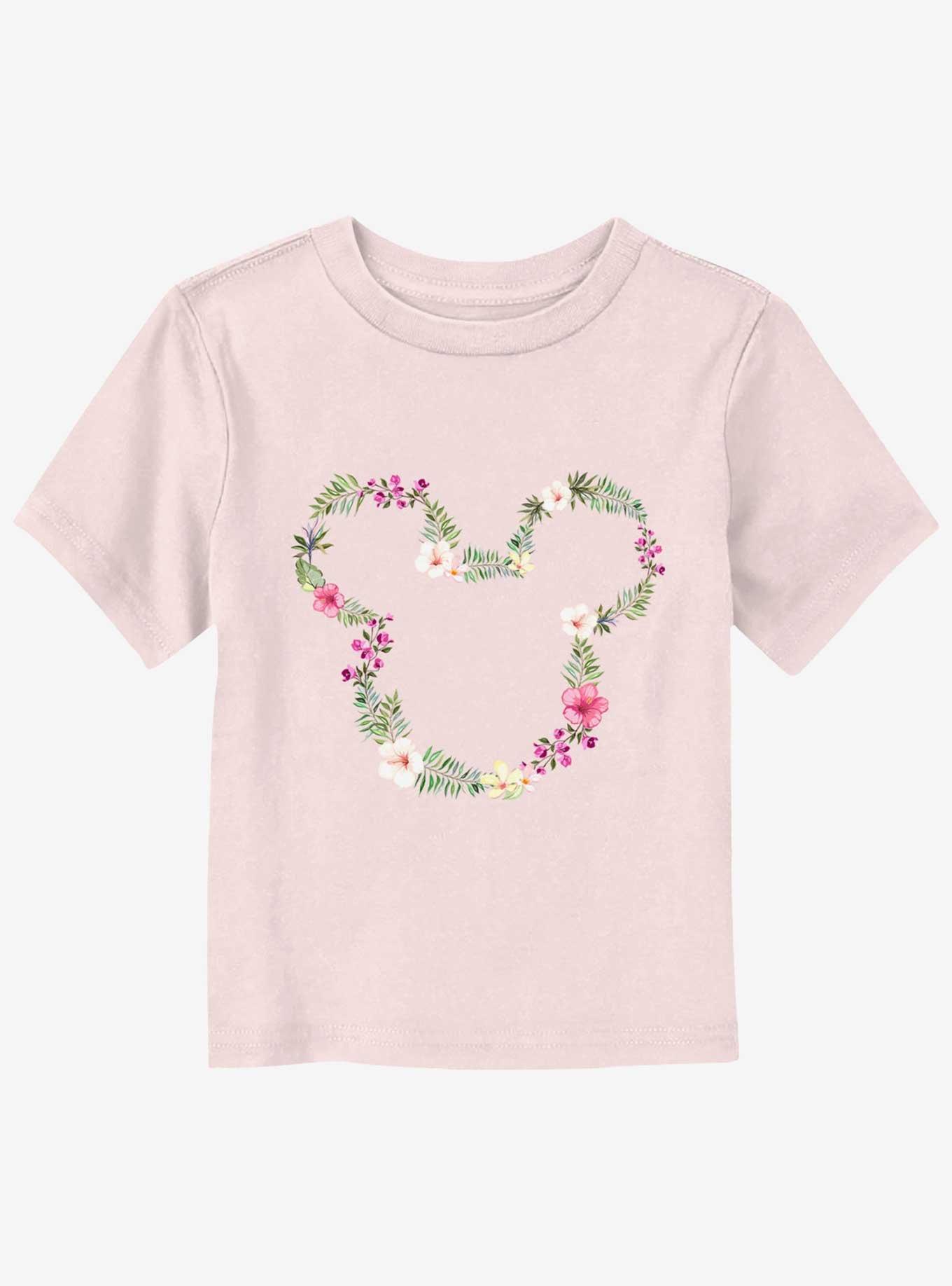 Disney Mickey Mouse Floral Mickey Head Toddler T-Shirt, , hi-res