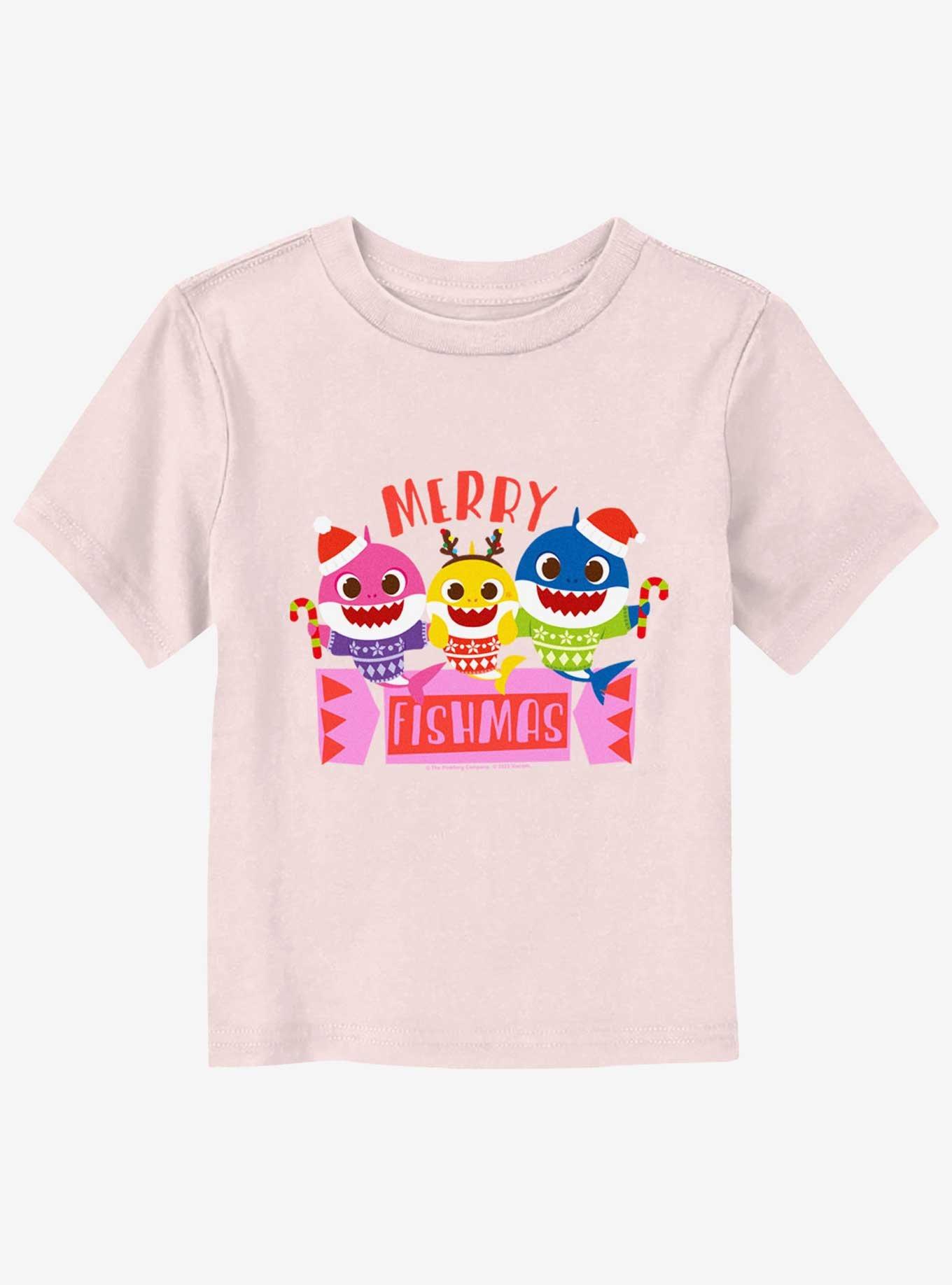 Baby Shark Merry Fishmas Toddler T-Shirt, LIGHT PINK, hi-res