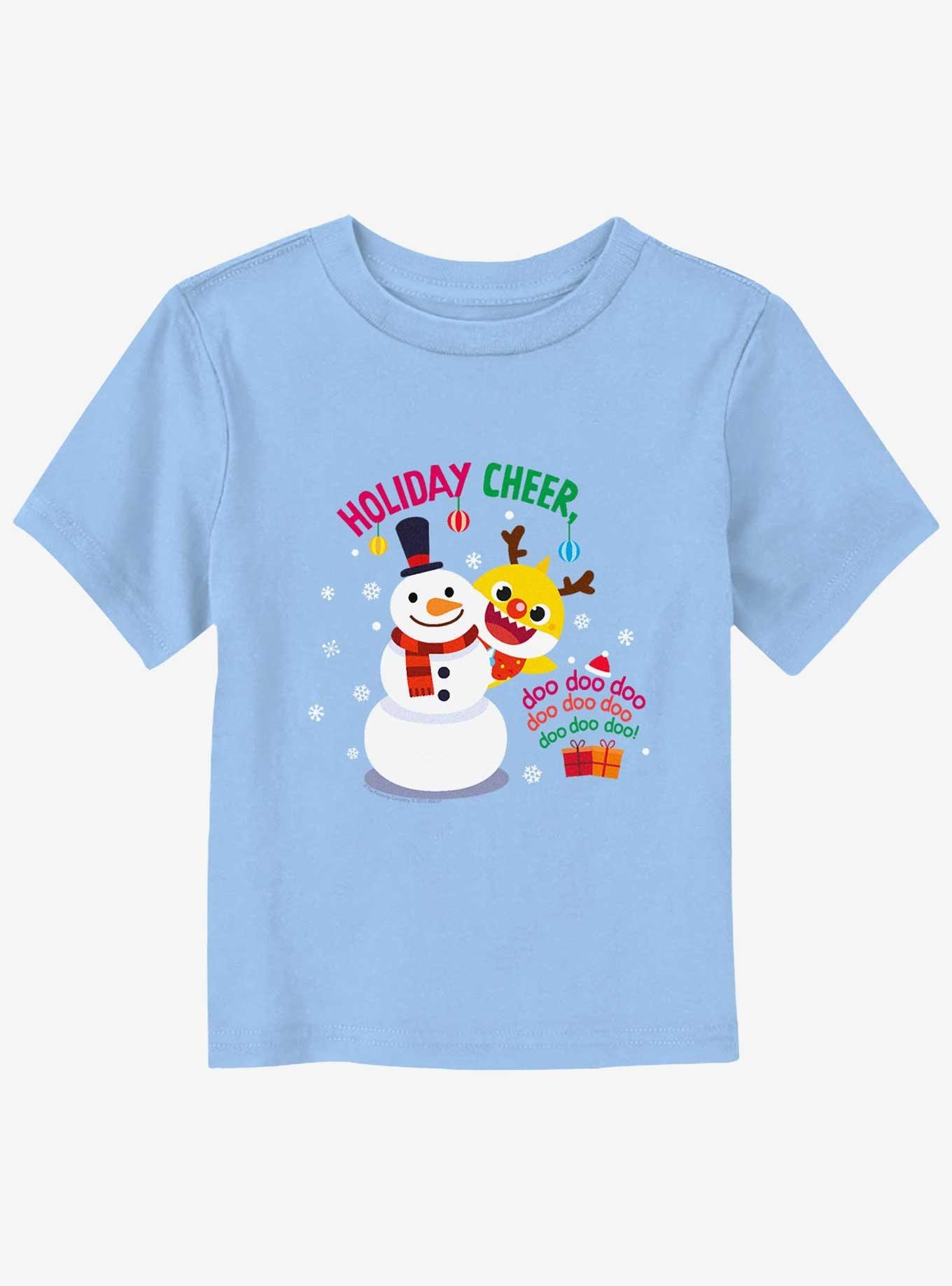 Baby Shark Snowman Holiday Cheer Toddler T-Shirt, , hi-res