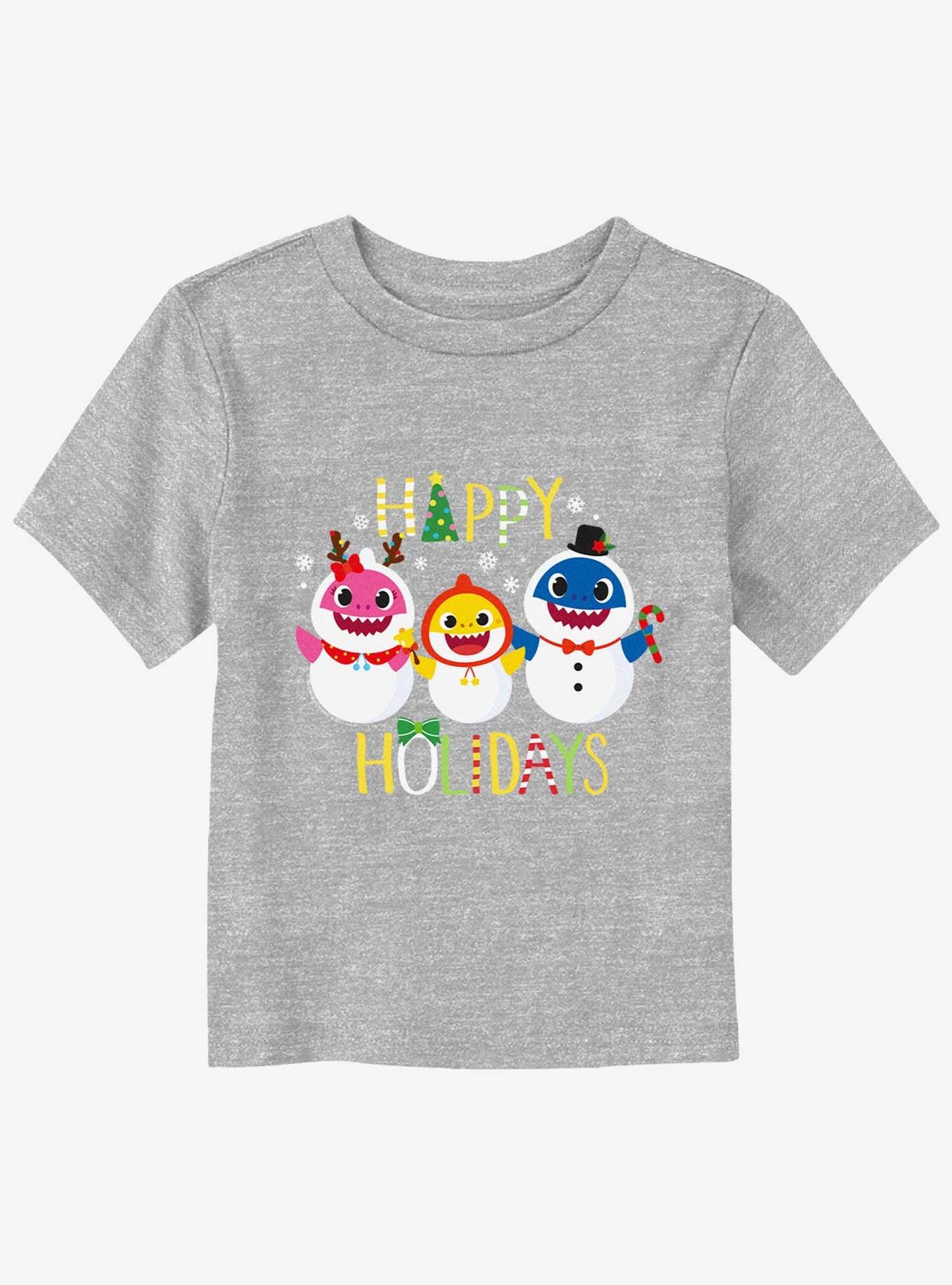 Baby Shark Happy Holiday Toddler T-Shirt, ATH HTR, hi-res