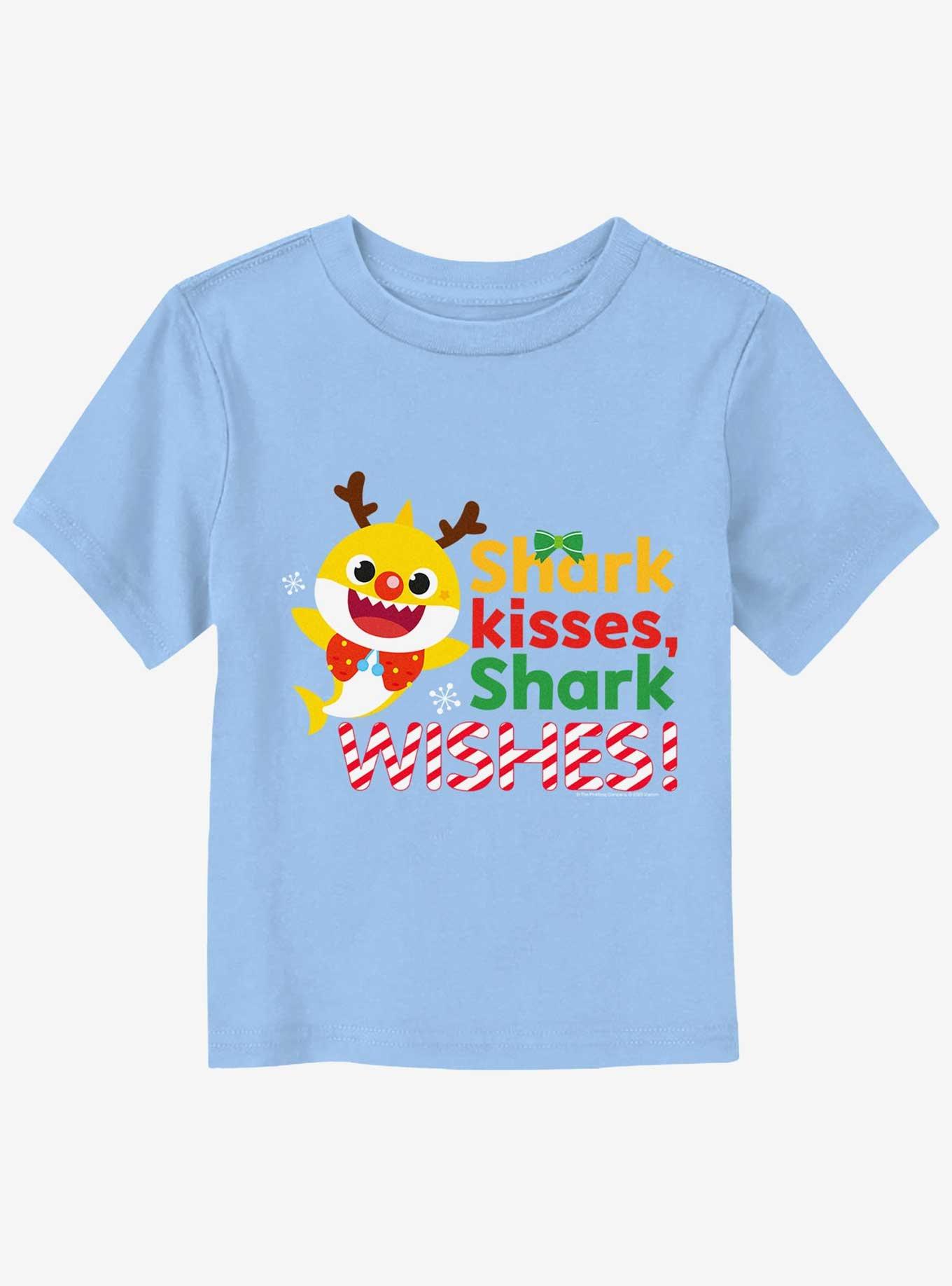 Baby Shark Shark Kisses Shark Wishes Toddler T-Shirt, LT BLUE, hi-res