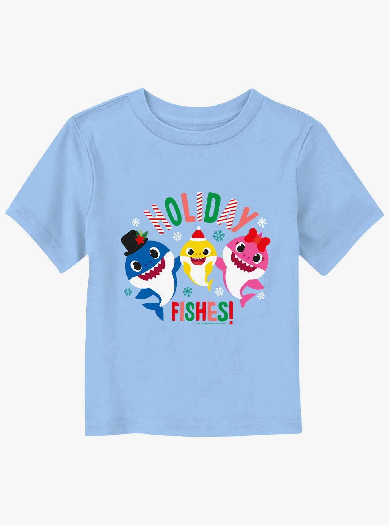 Baby Shark Holiday Fishes Toddler T-Shirt, LT BLUE, hi-res