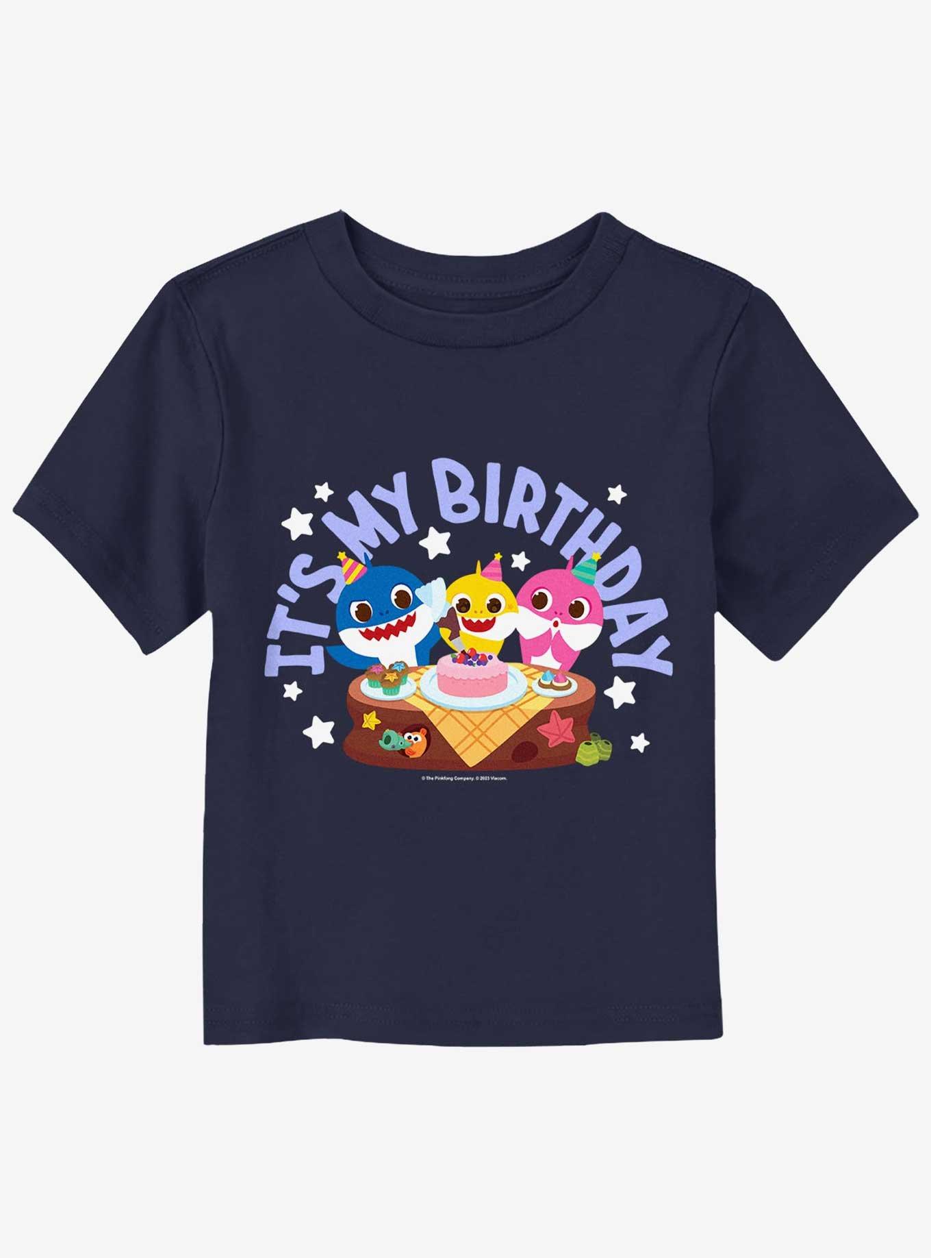 Baby Shark My Birthday Toddler T-Shirt, NAVY, hi-res