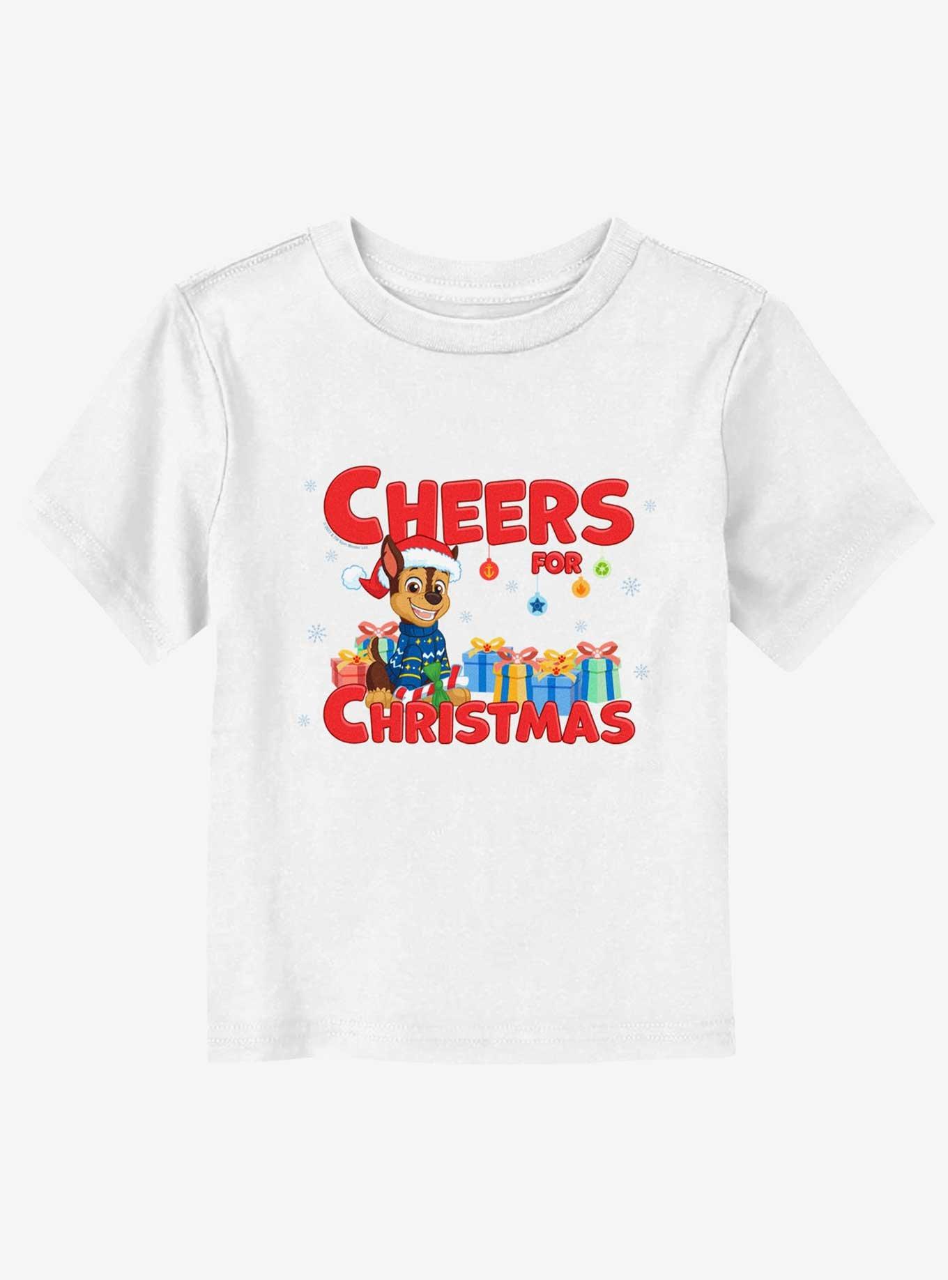 Paw Patrol Cheers For Christmas Toddler T-Shirt, WHITE, hi-res