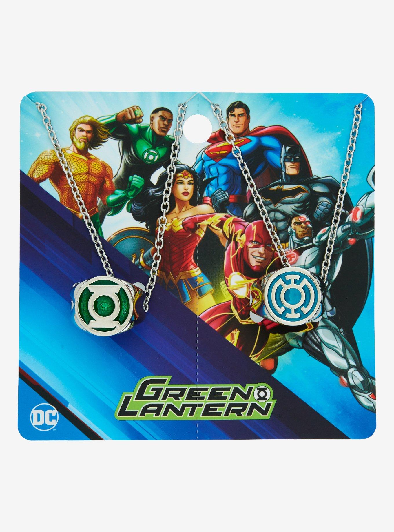 DC Comics Green Lantern Green & Blue Lantern Best Friend Necklace Set, , hi-res